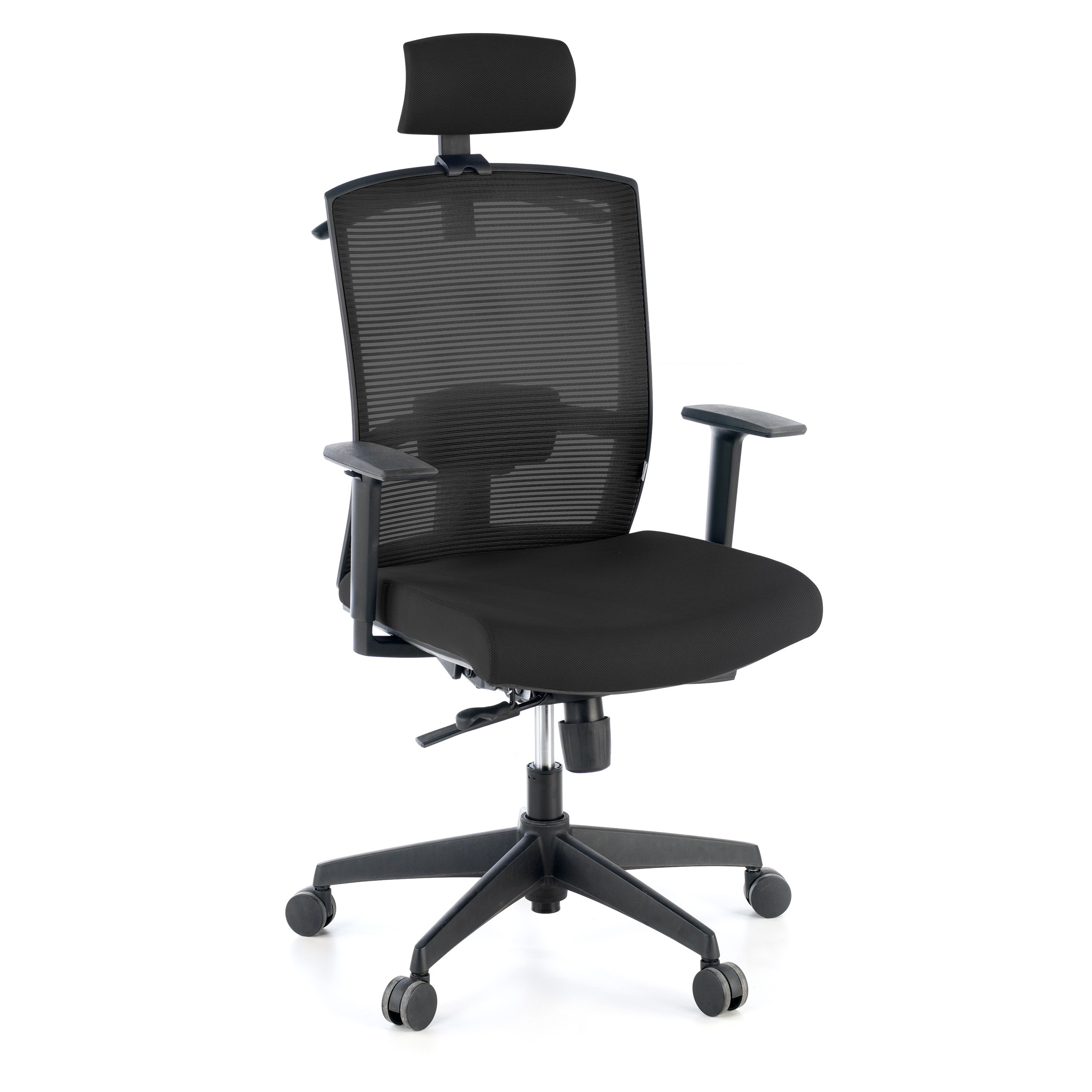 silla ergonomica negro kendo estructura negra reposacabezas malla 1