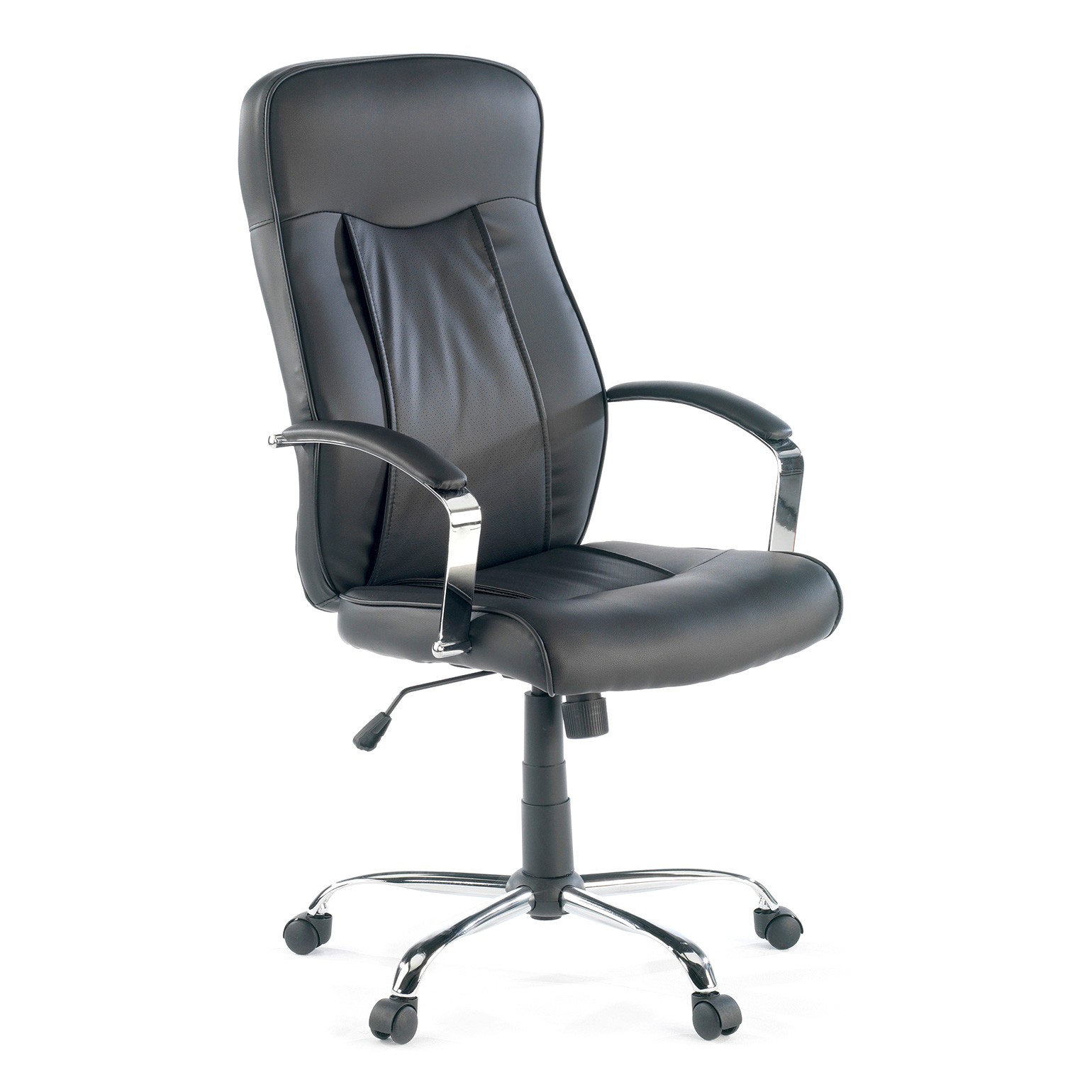sillon de oficina negro londres piel sintetica 1