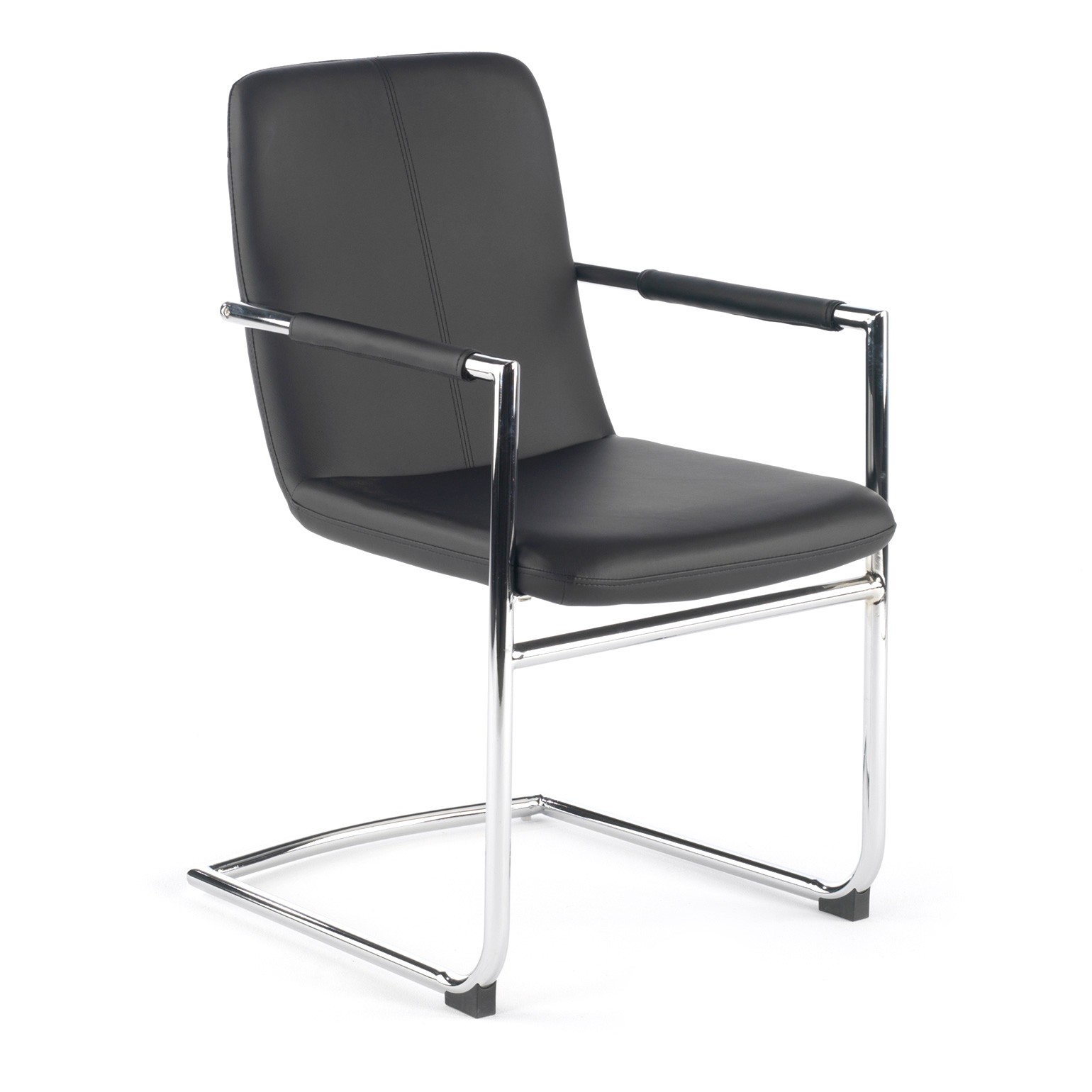 silla confidente negro oslo piel sintetica 1