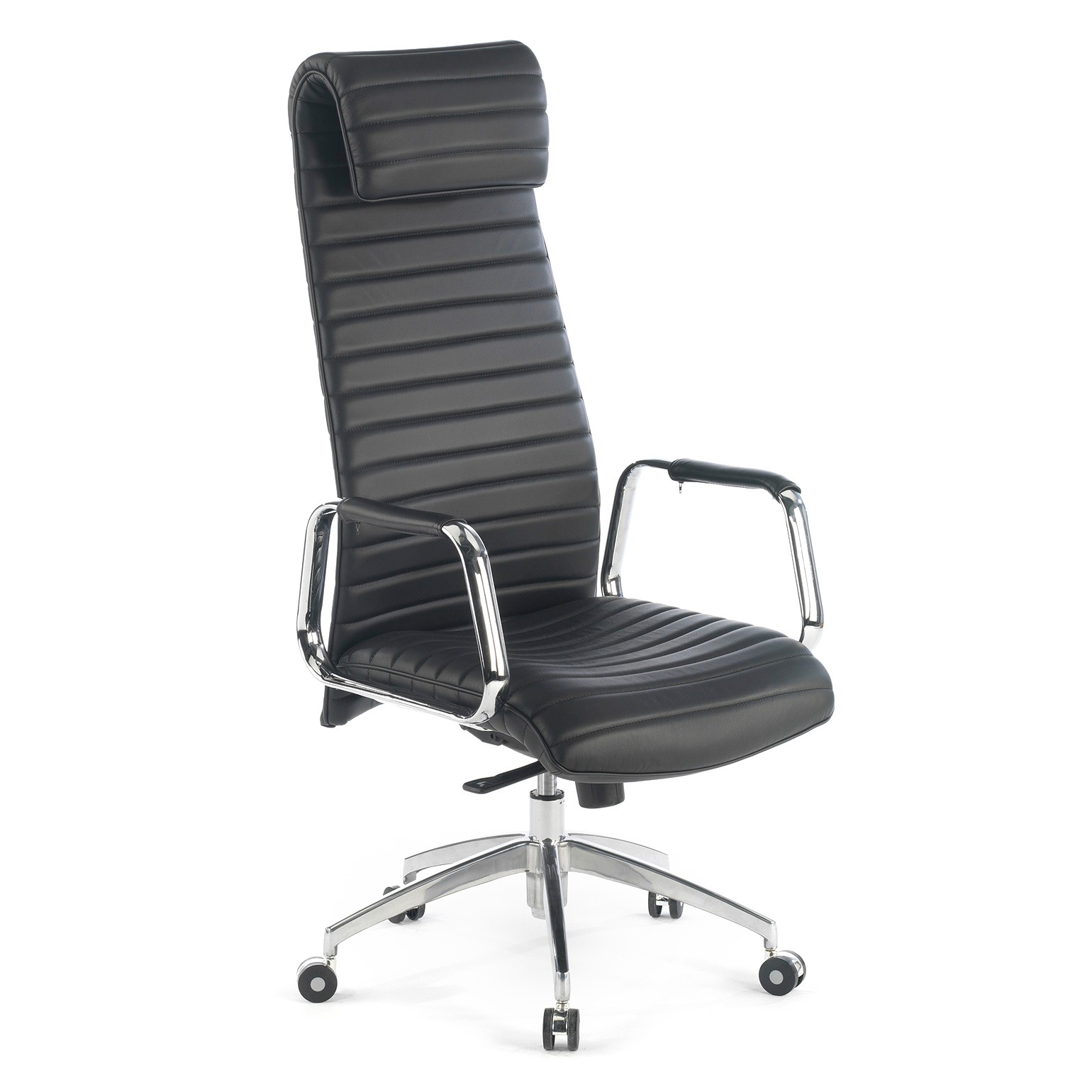 sillon de oficina negro jaguar ecopiel piel sintetica 1