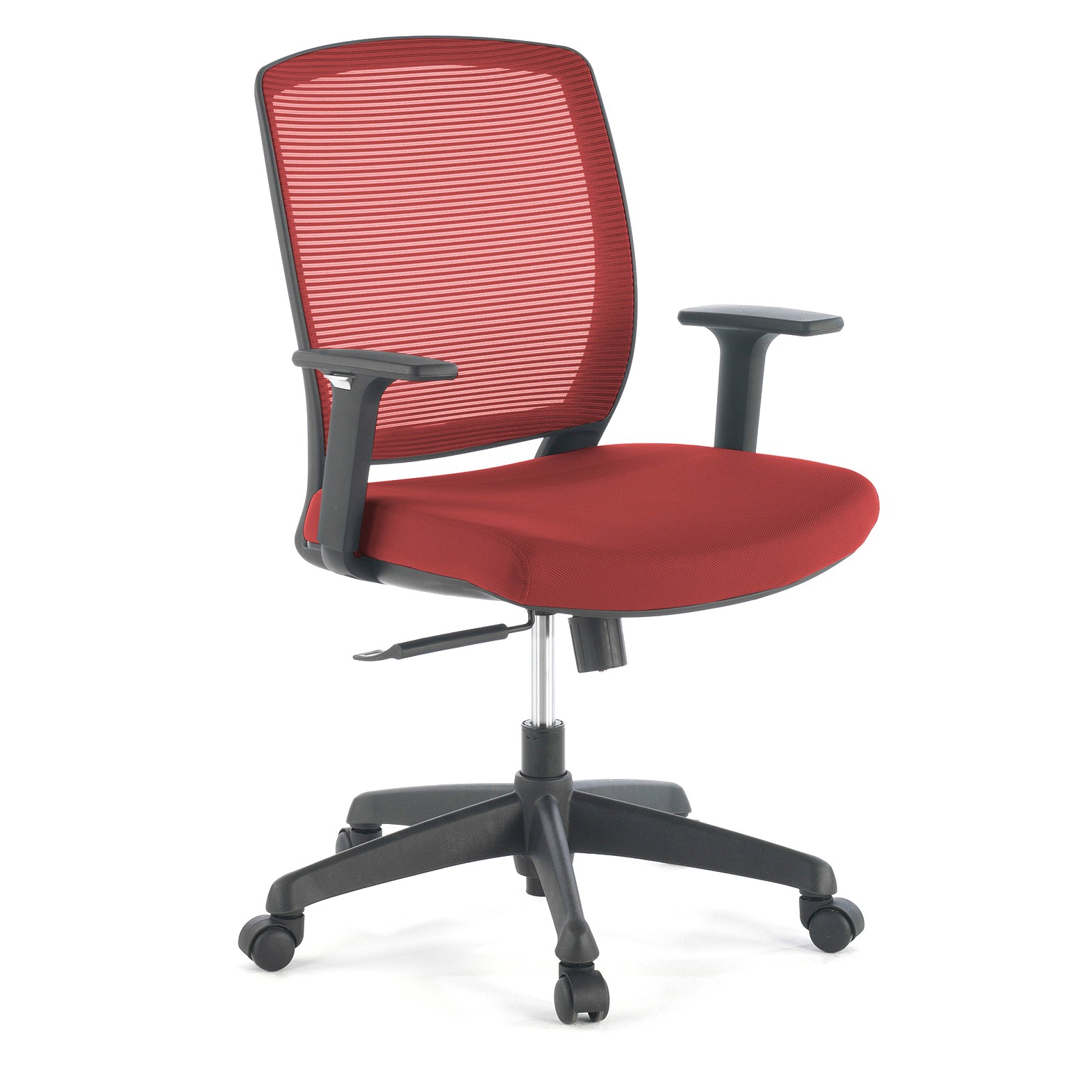 silla giratoria rojo nicole silla estructura negra malla 1