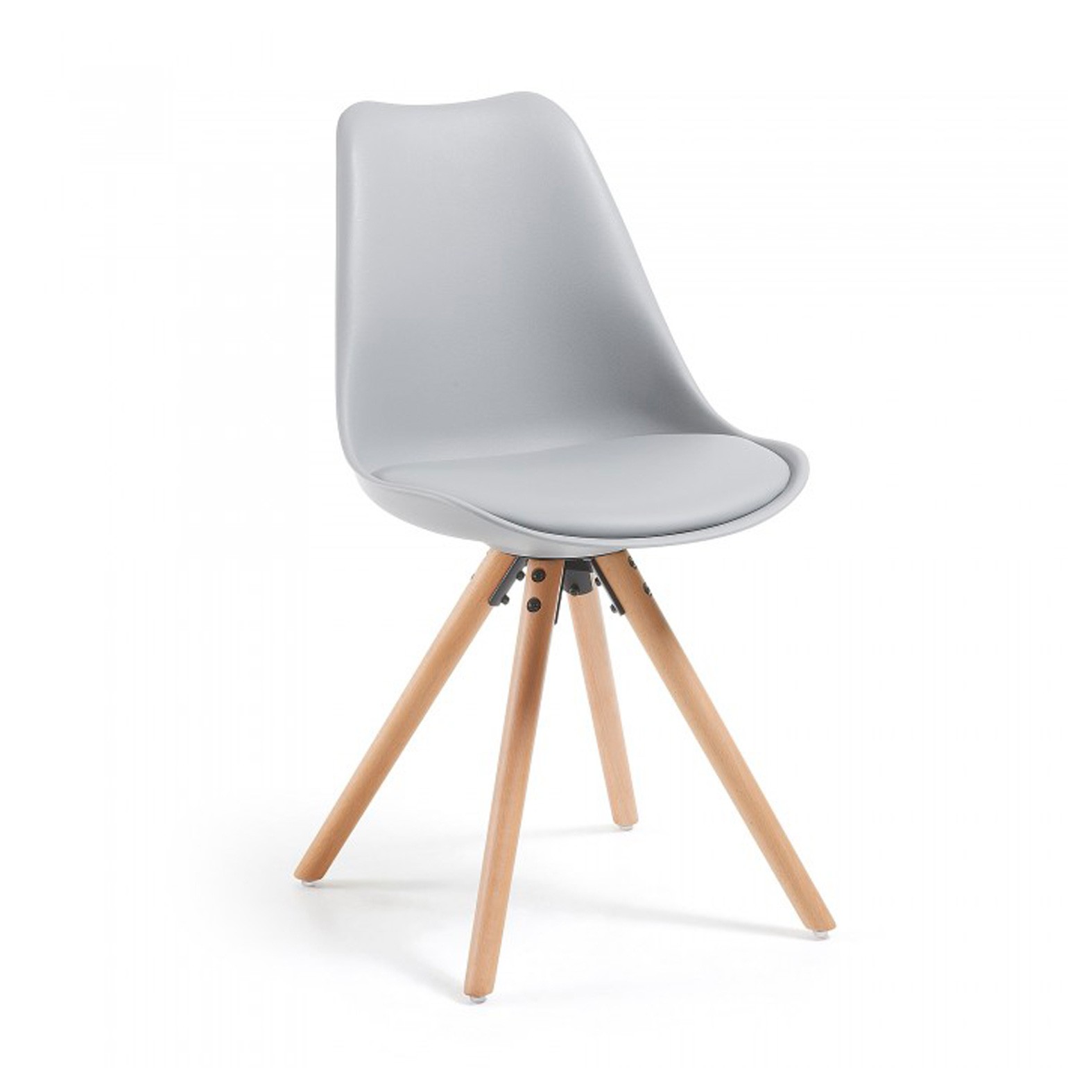 silla nordica gris nordic silla patas de madera plastico 1