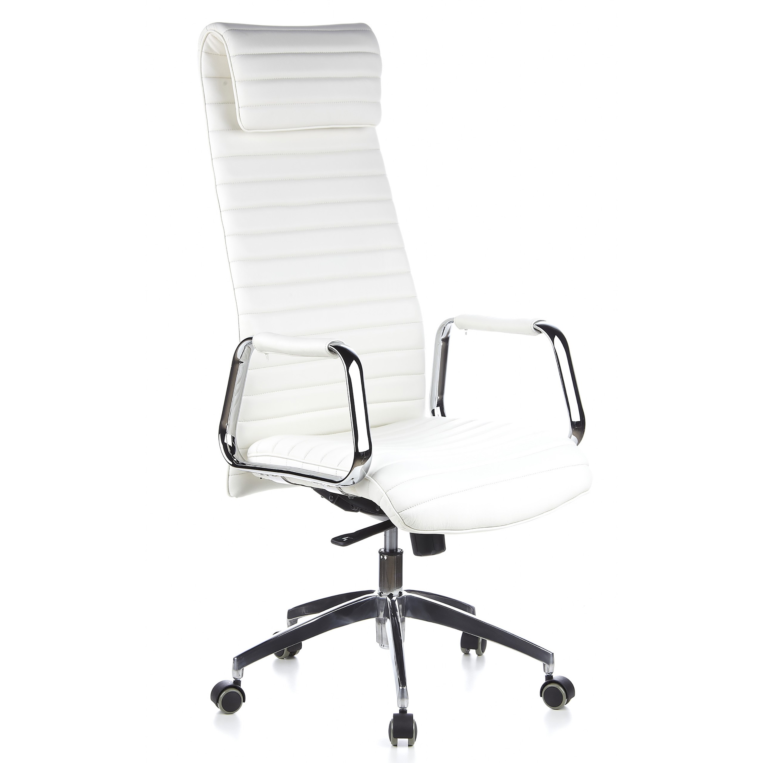 sillon de oficina blanco jaguar piel natural piel natural 1