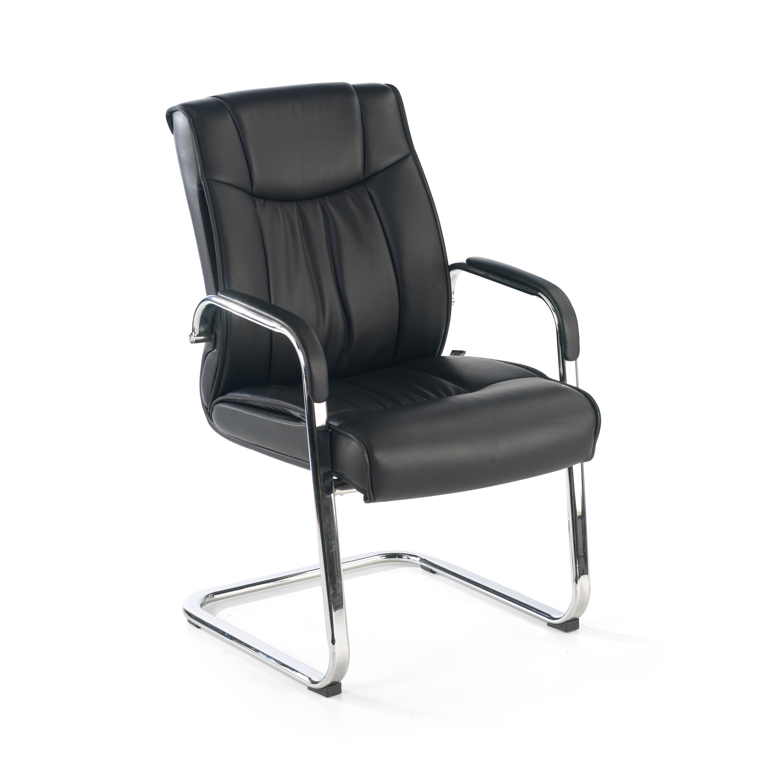 silla confidente negro bahia patin piel natural piel natural 1