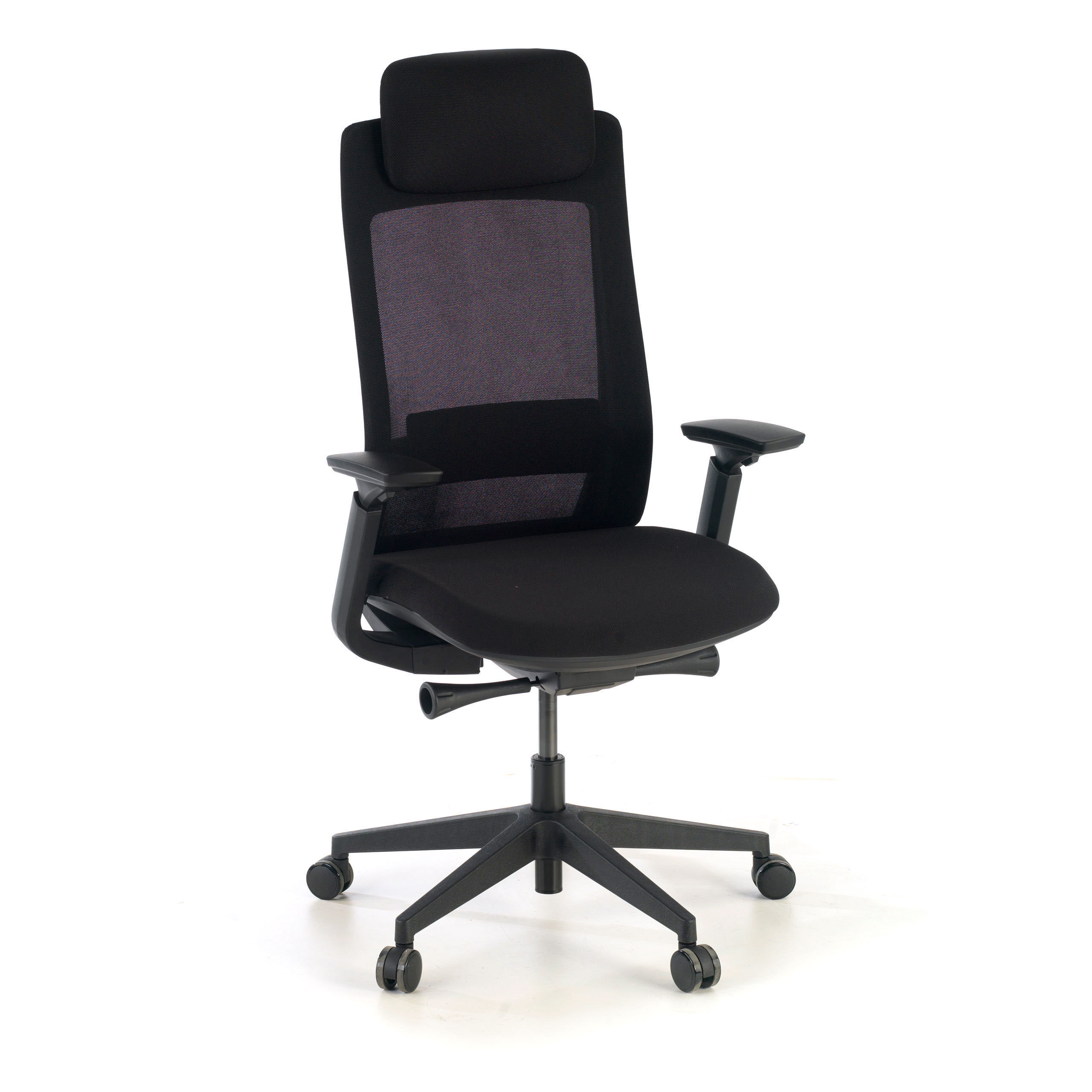 silla giratoria rojo reflect estructura negra tela 1