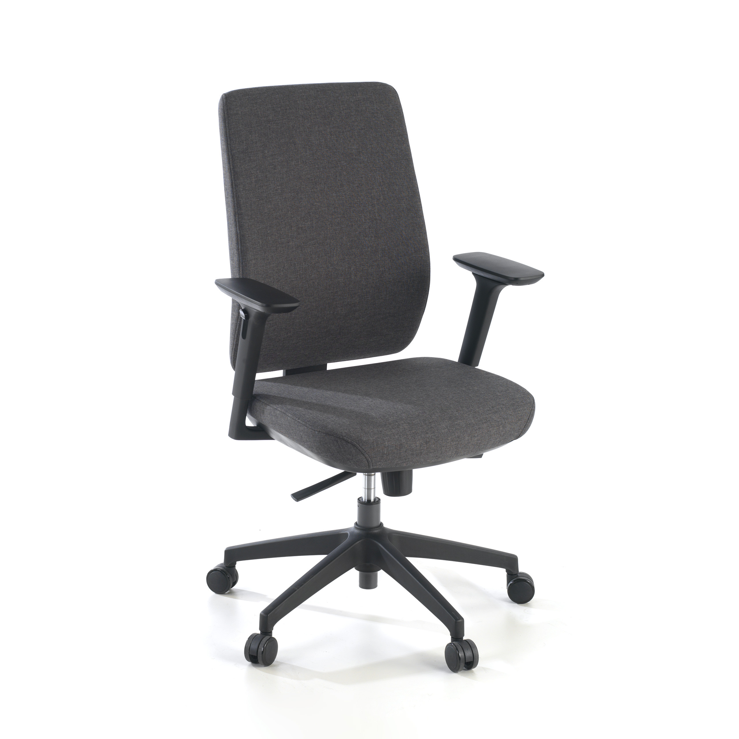 silla giratoria negro wind tapizada tejido tela 1