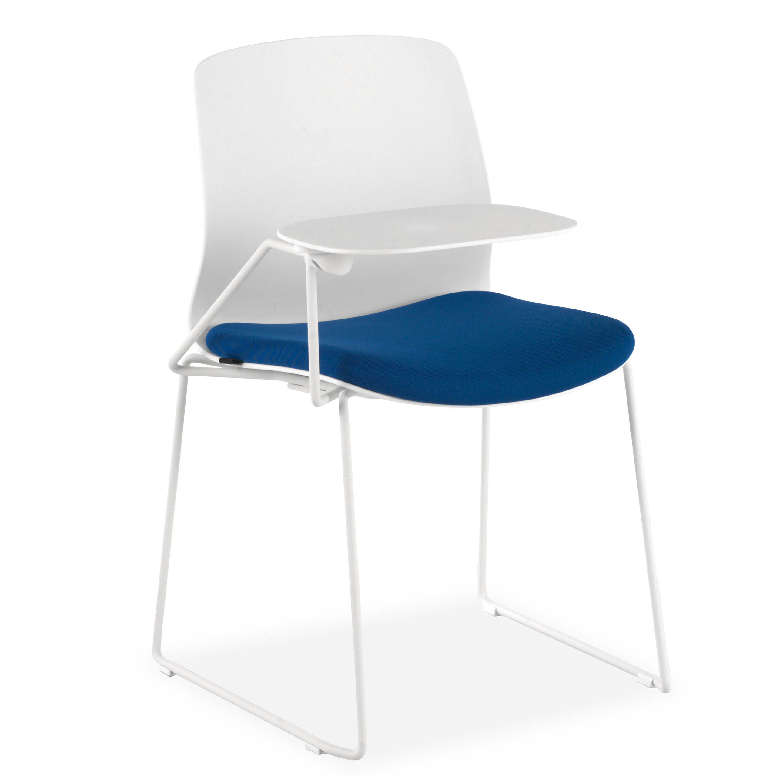 silla confidente azul nexus silla con pala de escritura tela 1