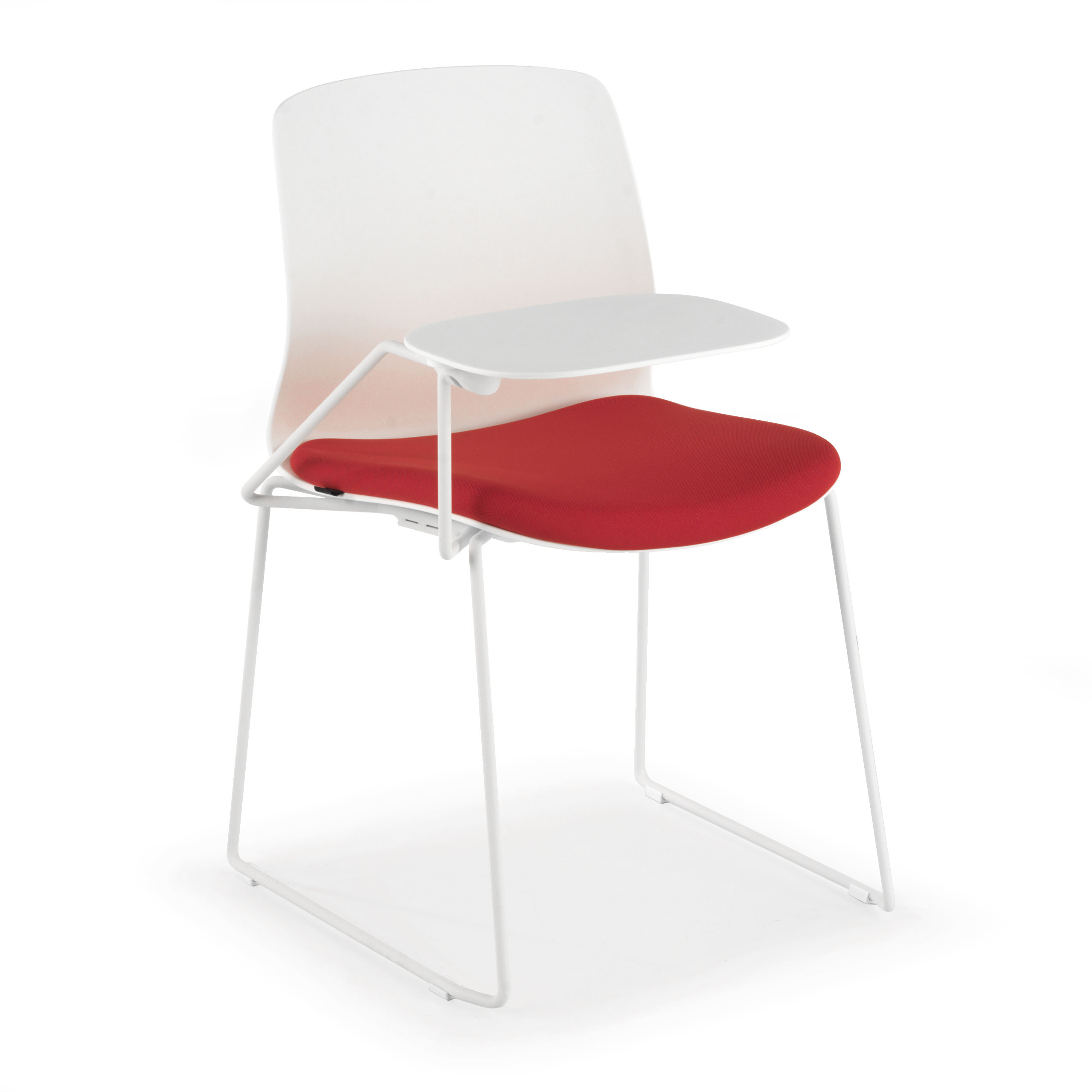 silla confidente rojo nexus silla con pala de escritura tela 1