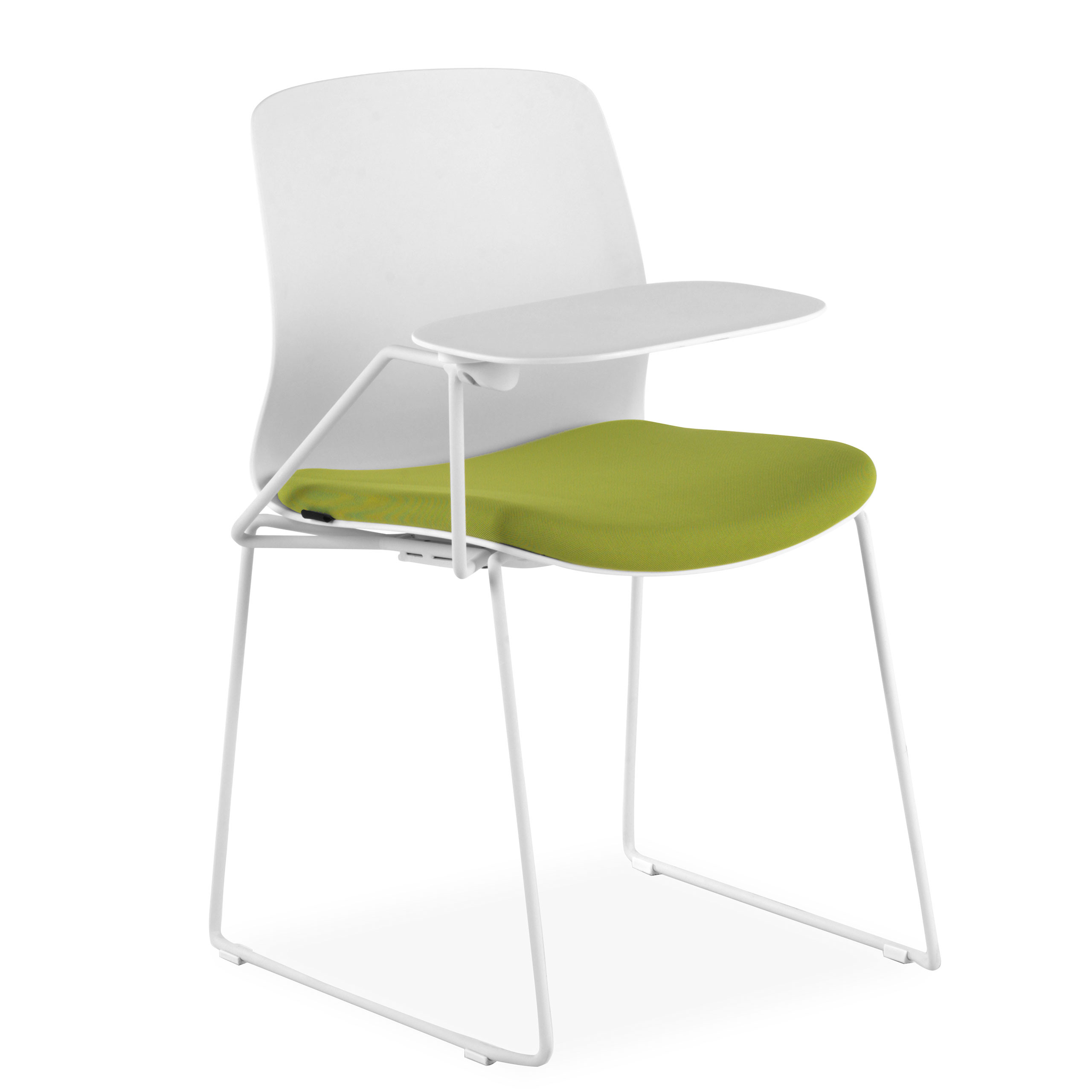 silla confidente verde nexus silla con pala de escritura tela 1