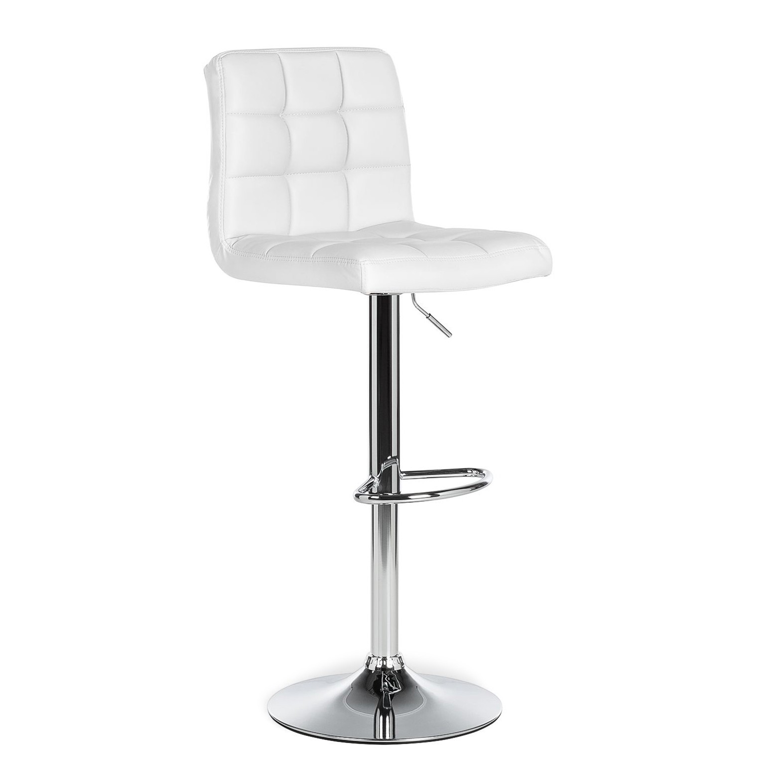 taburete de oficina blanco eliot piel sintetica 1