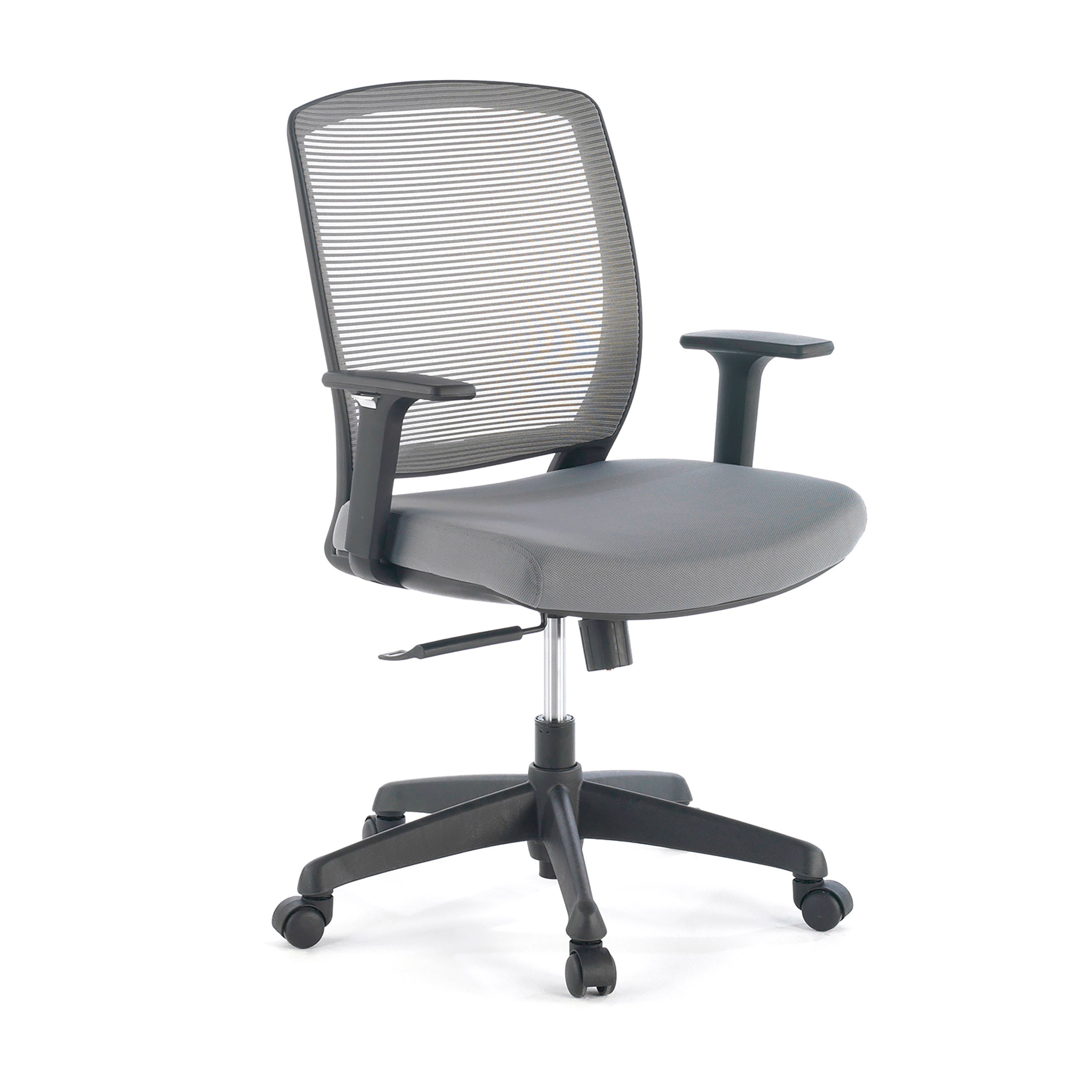 silla giratoria gris nicole silla estructura negra malla 1