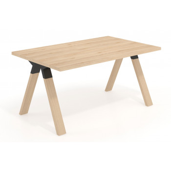 Uve - Mesa de escritorio Uve estructura madera - Imagen 1