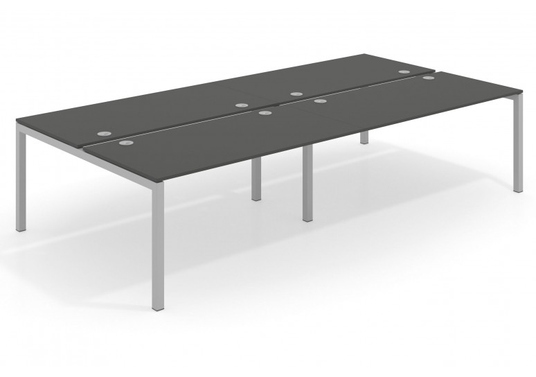 Mesa multipuesto bench doble Kubika 166 estructura aluminio
