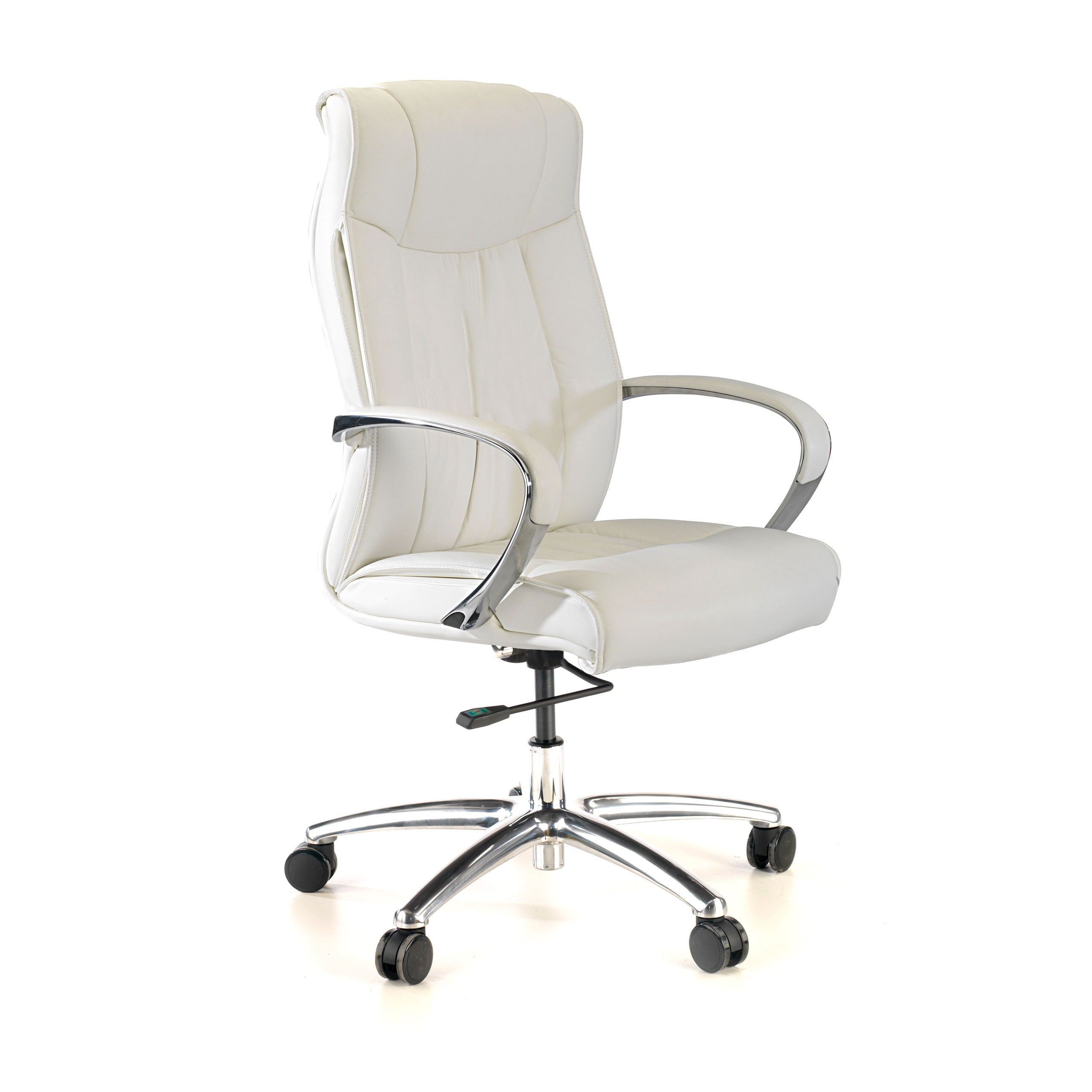 sillon de oficina blanco bahia respaldo bajo piel natural piel natural 1
