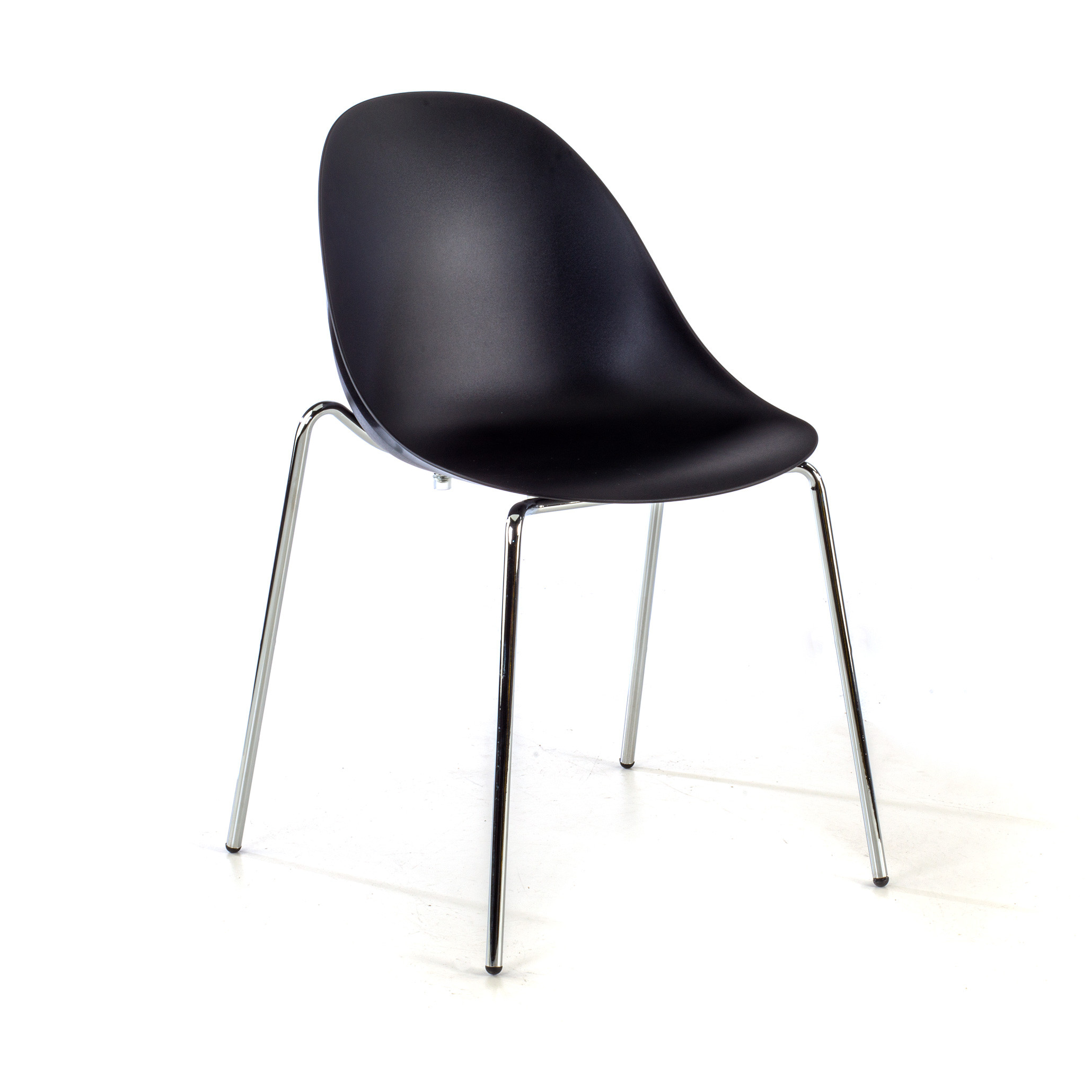 silla confidente negro flow 4 patas plastico 1