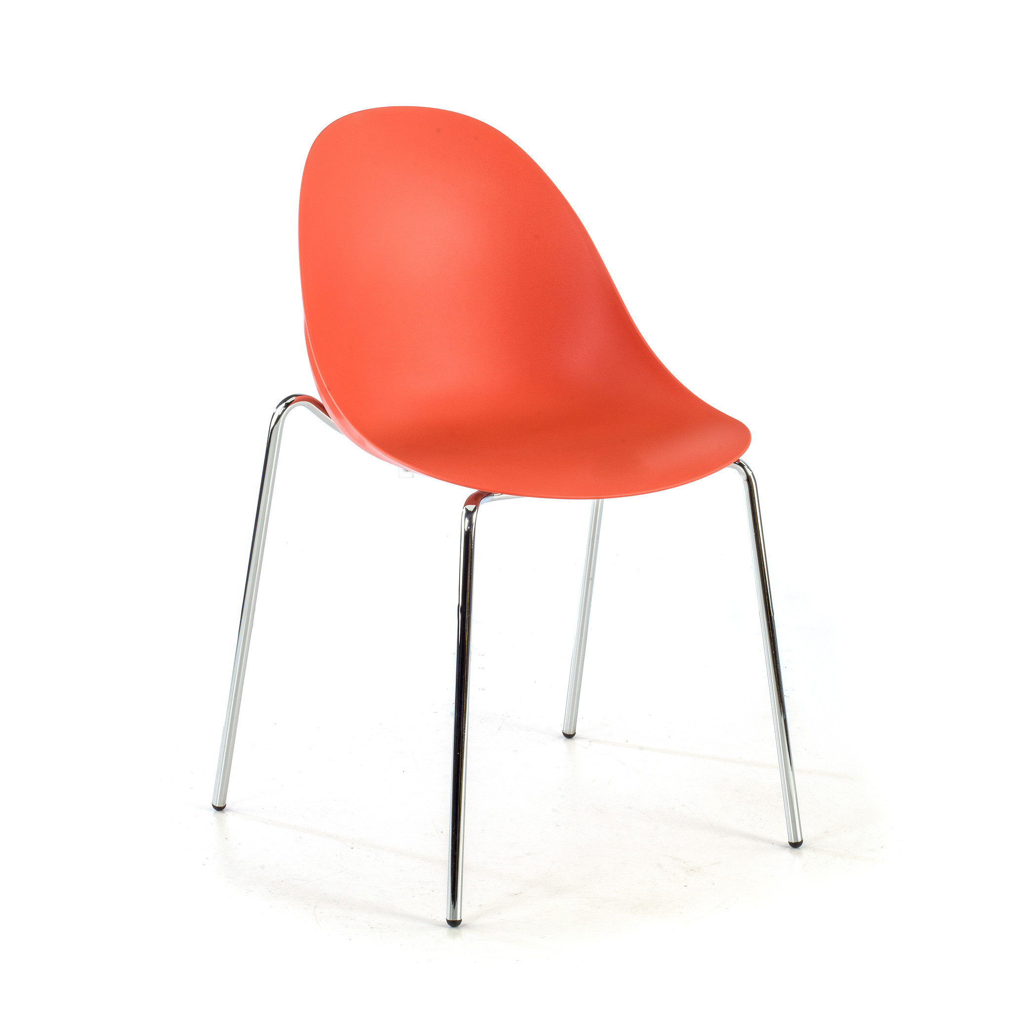 silla confidente rojo flow 4 patas plastico 1