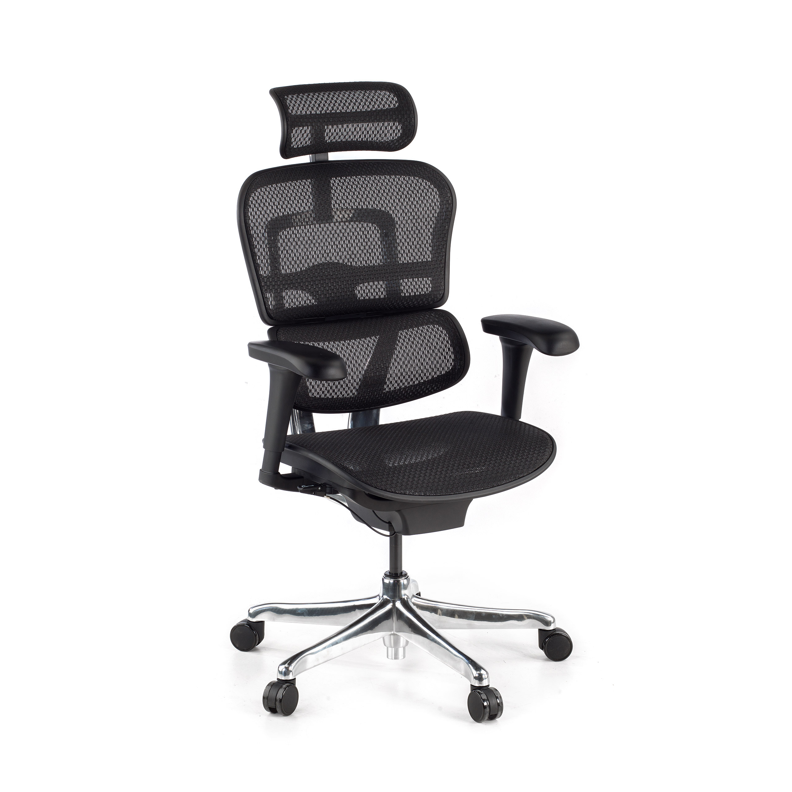 silla ergonomica negro ergohuman estructura negra red malla 1