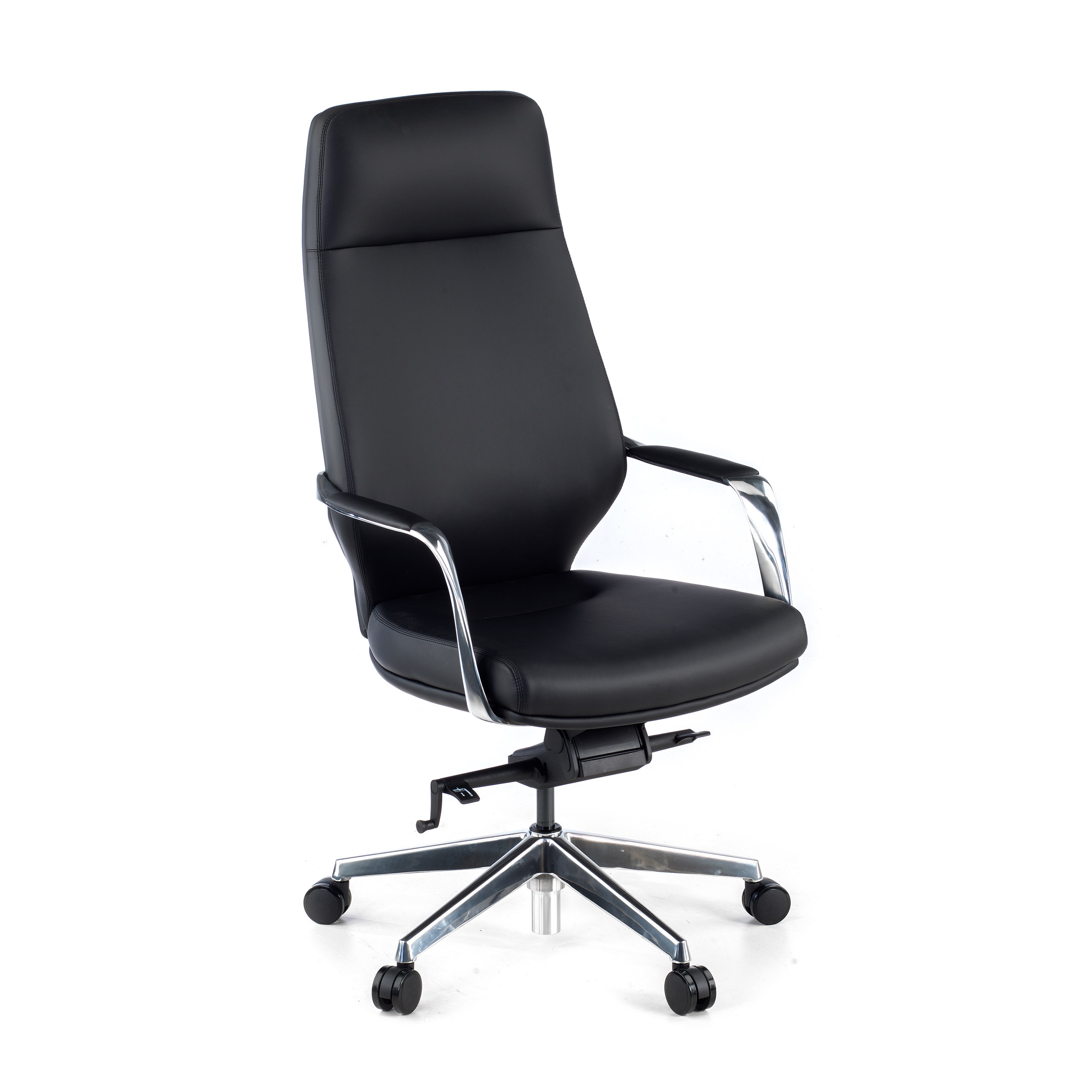 sillon de oficina negro duo respaldo alto ecopiel piel sintetica 1