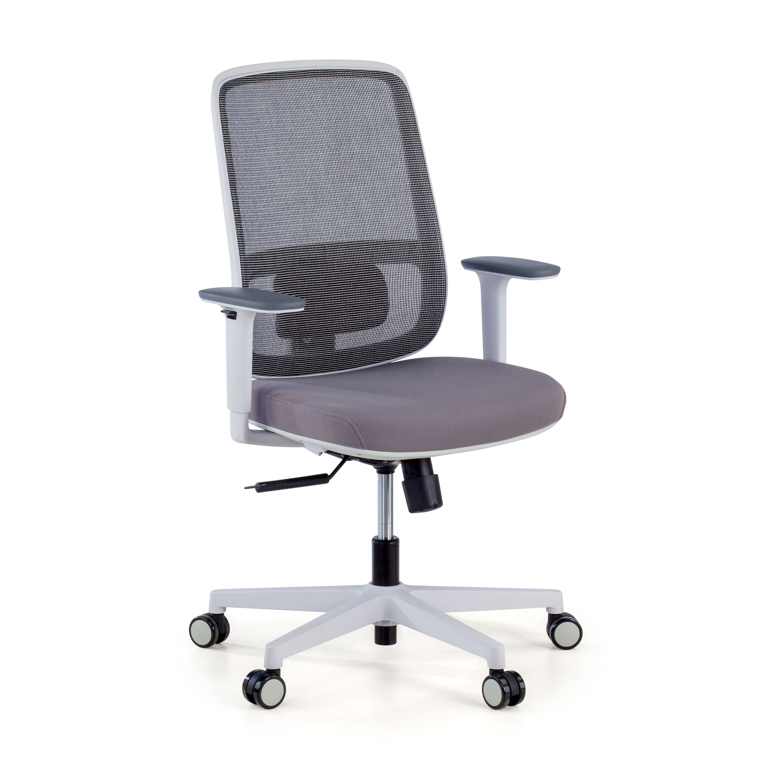 silla ergonomica gris sugar estructura blanca malla 1