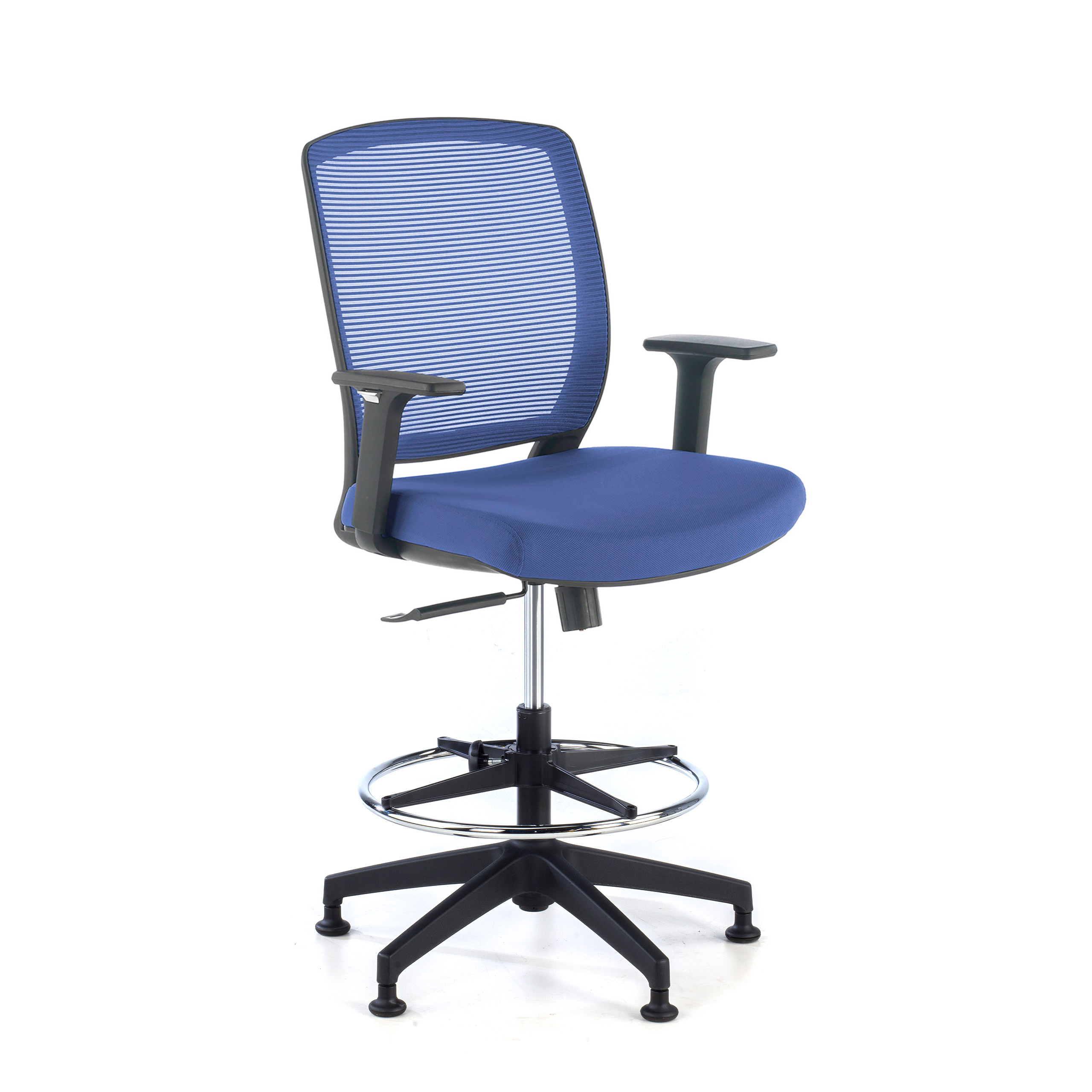 taburete de oficina azul nicole taburete malla 1