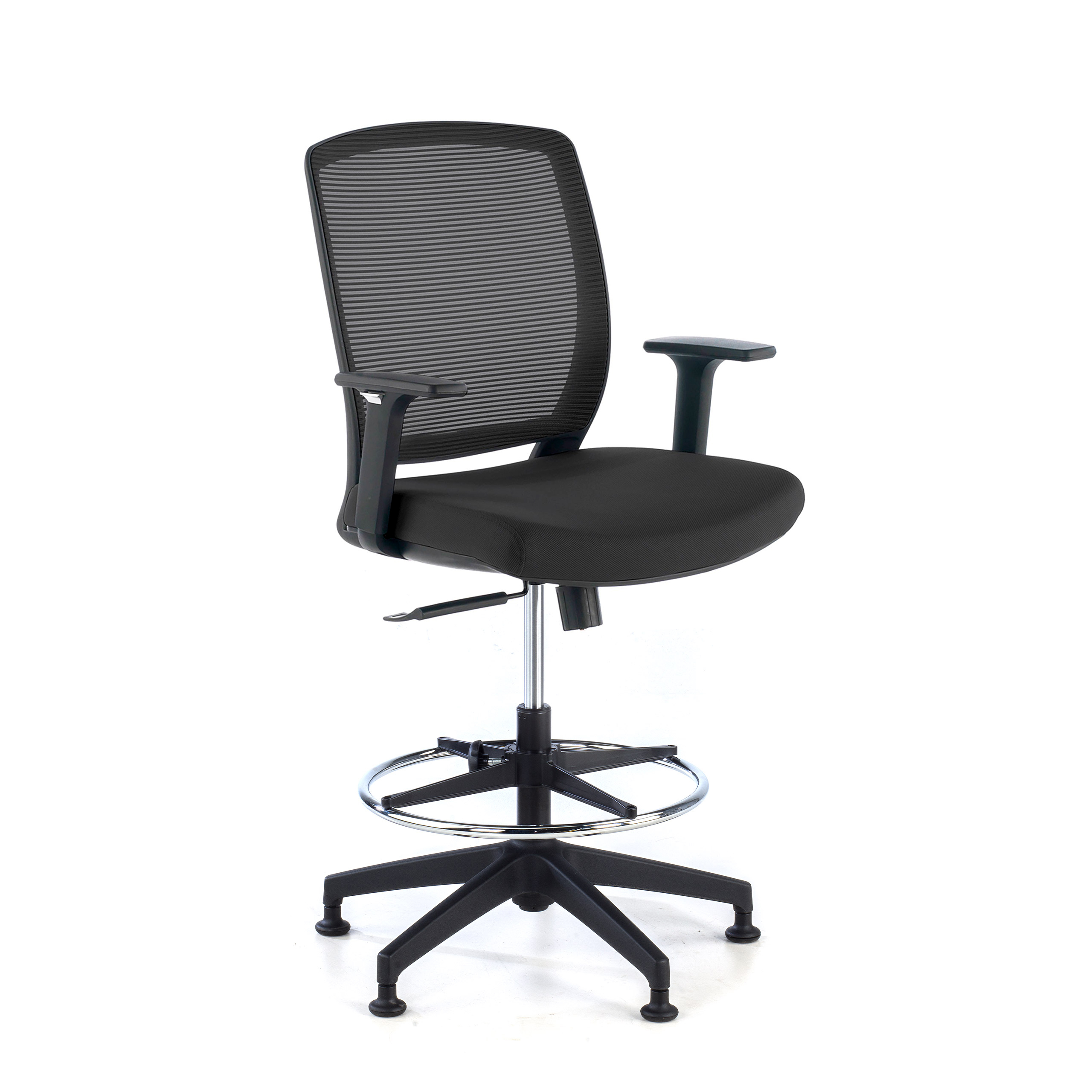 taburete de oficina negro nicole taburete malla 1