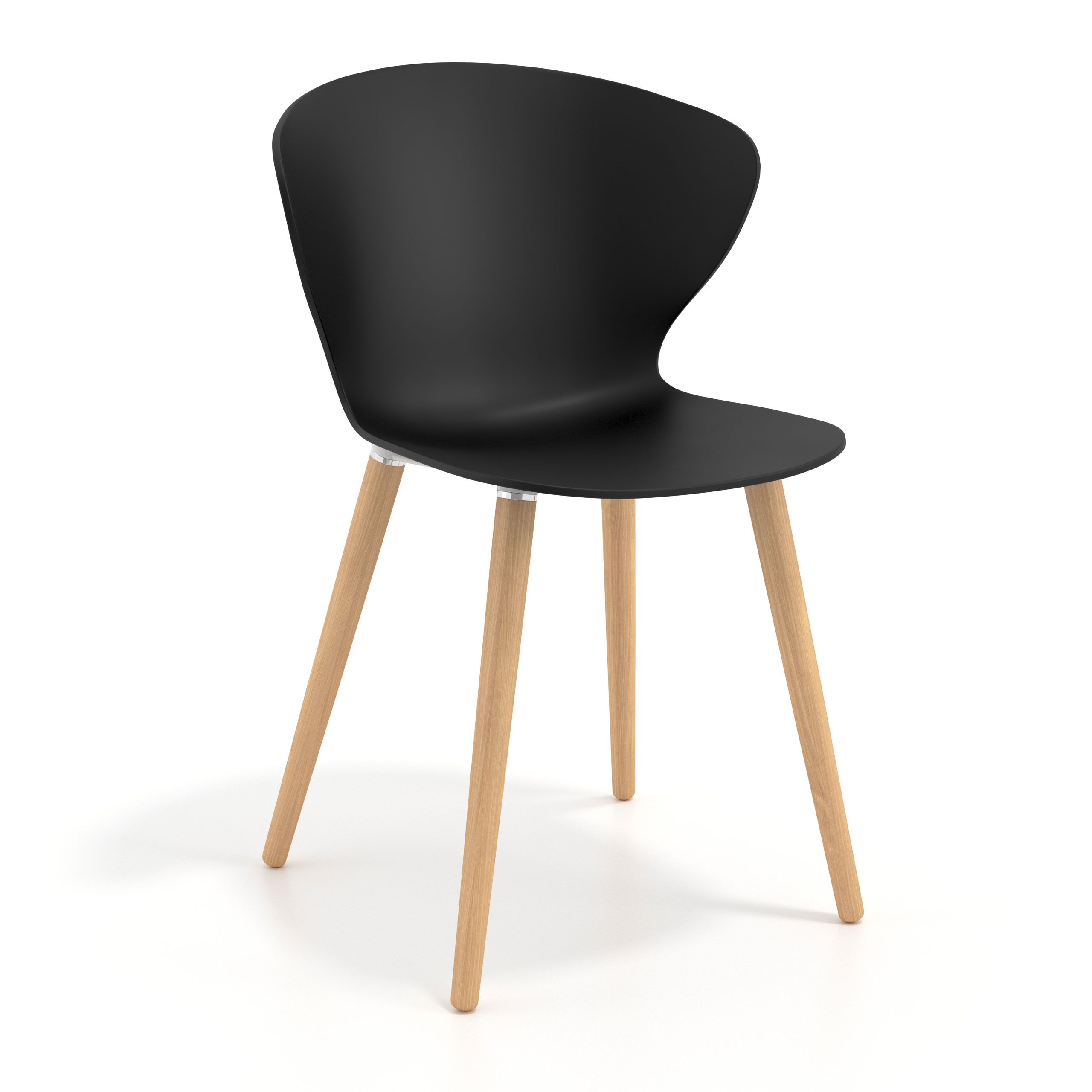 silla nordica negro wendy patas de madera plastico 1