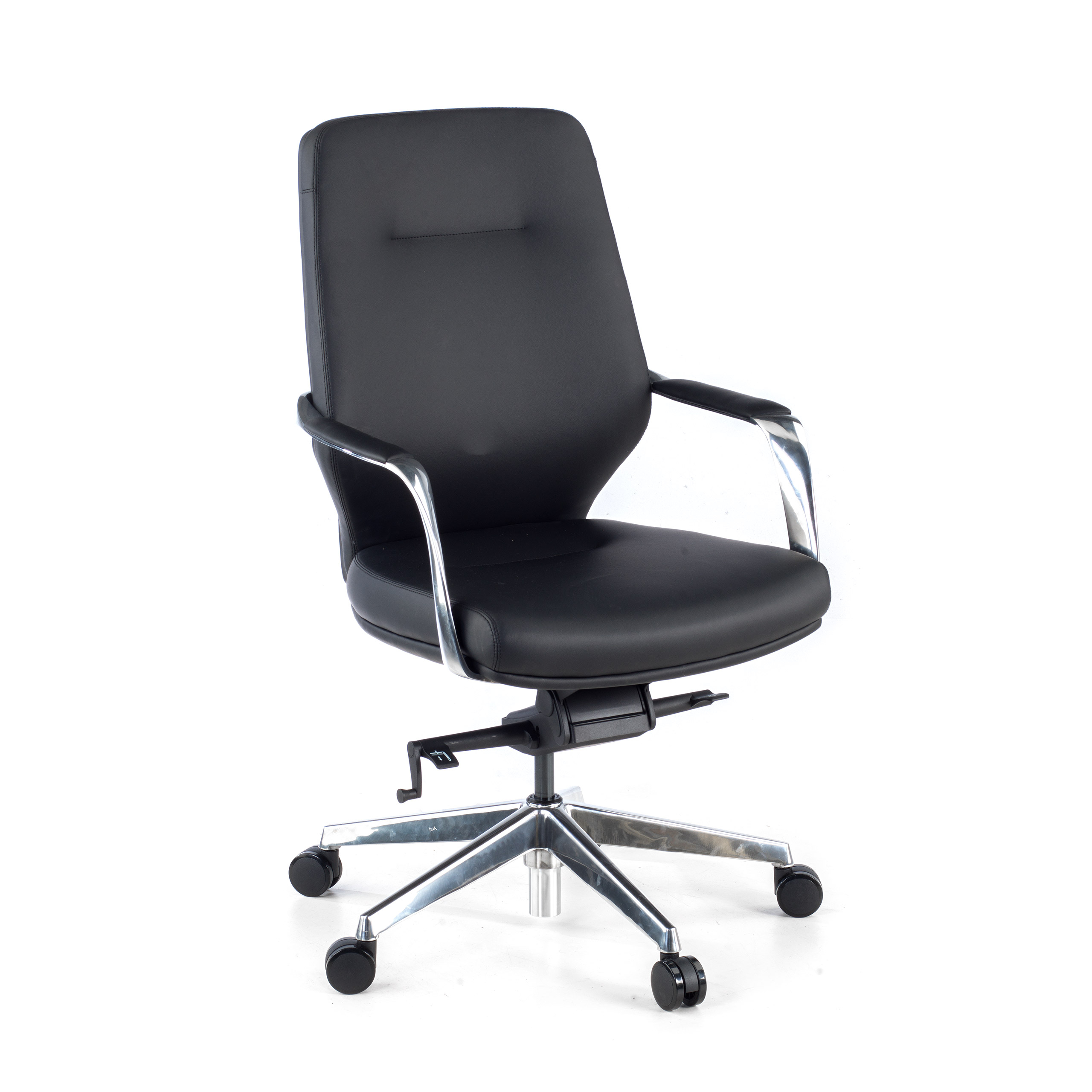 silla de reuniones negro duo respaldo bajo ecopiel piel sintetica 1