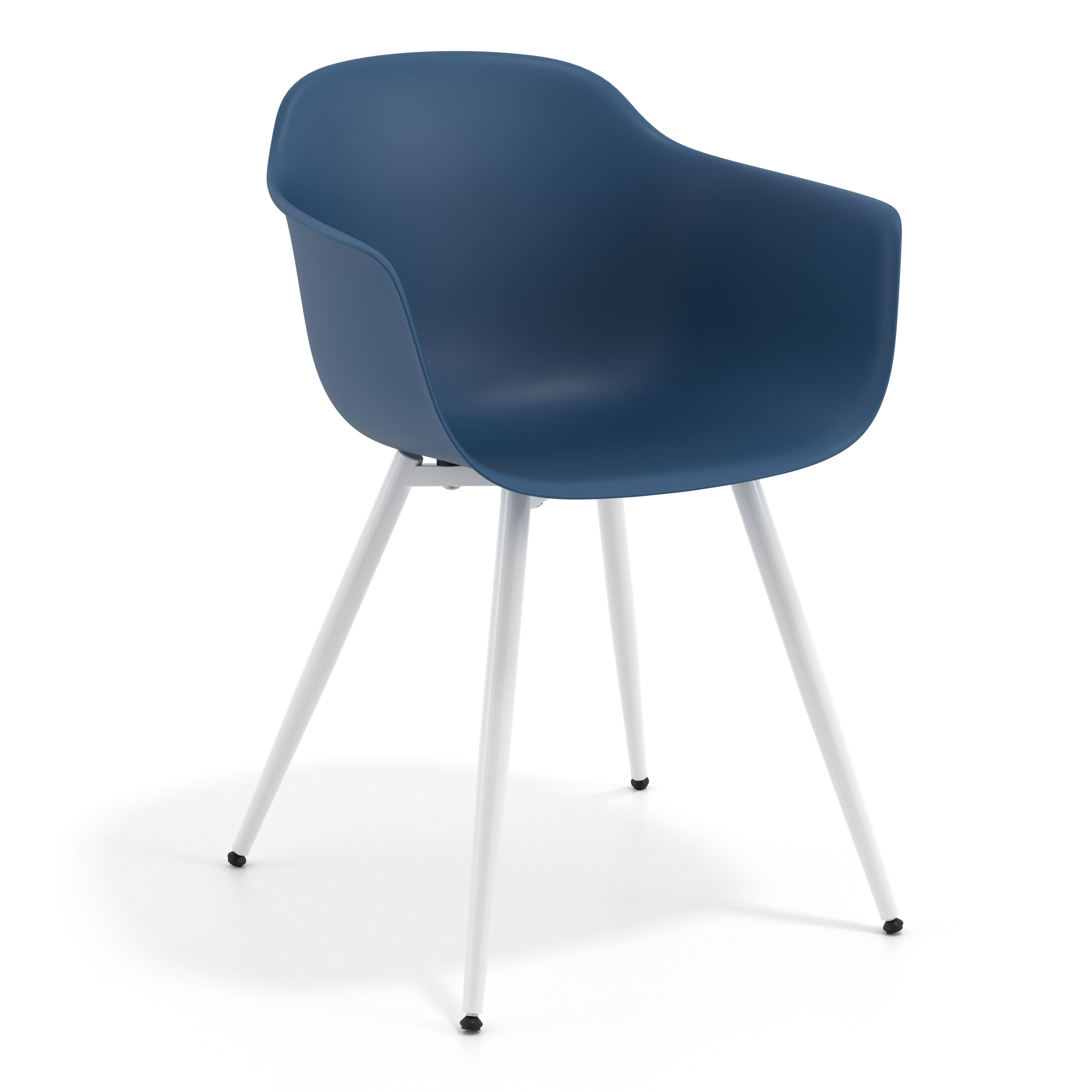 silla confidente azul elisa 4 patas plastico 1