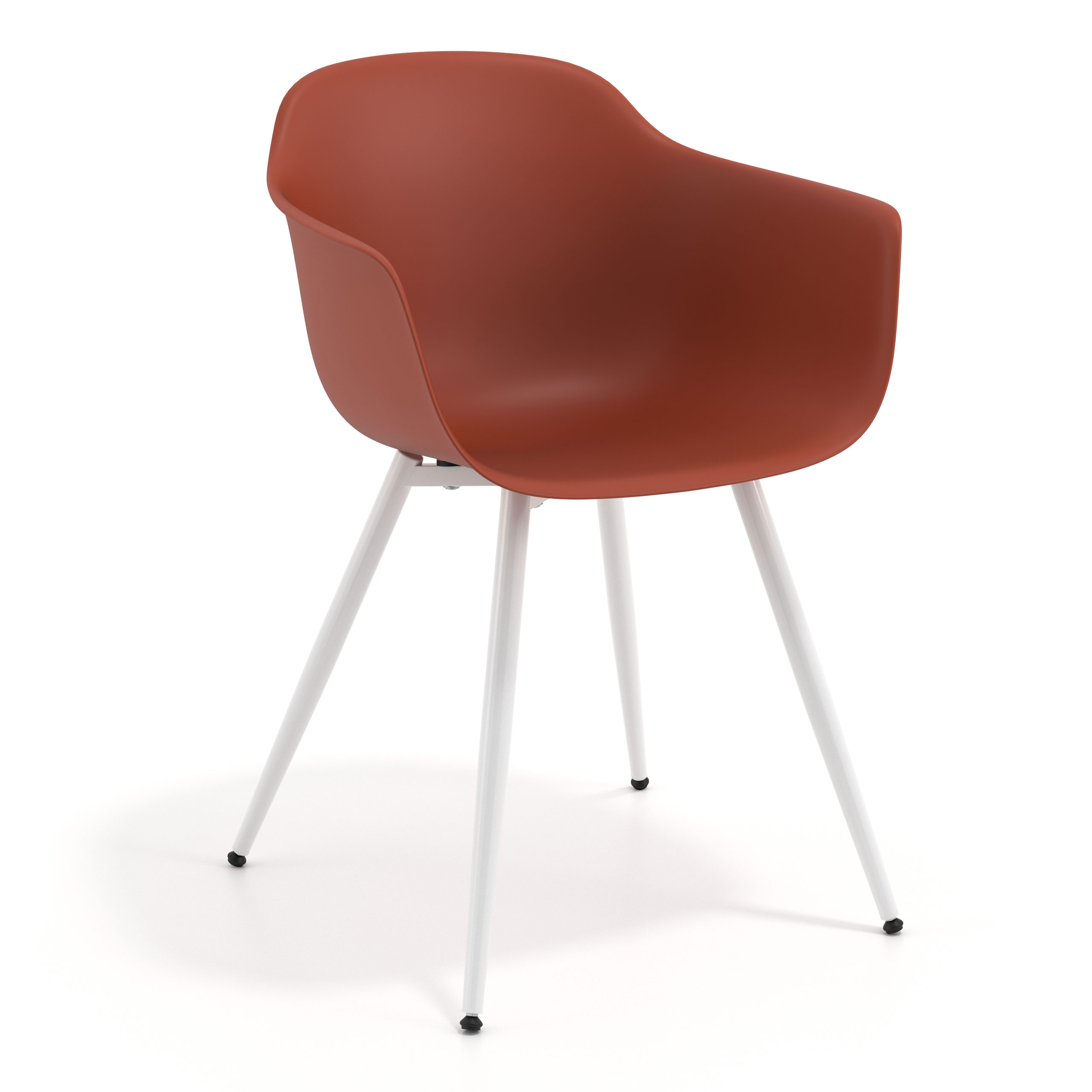 silla confidente rojo elisa 4 patas plastico 1