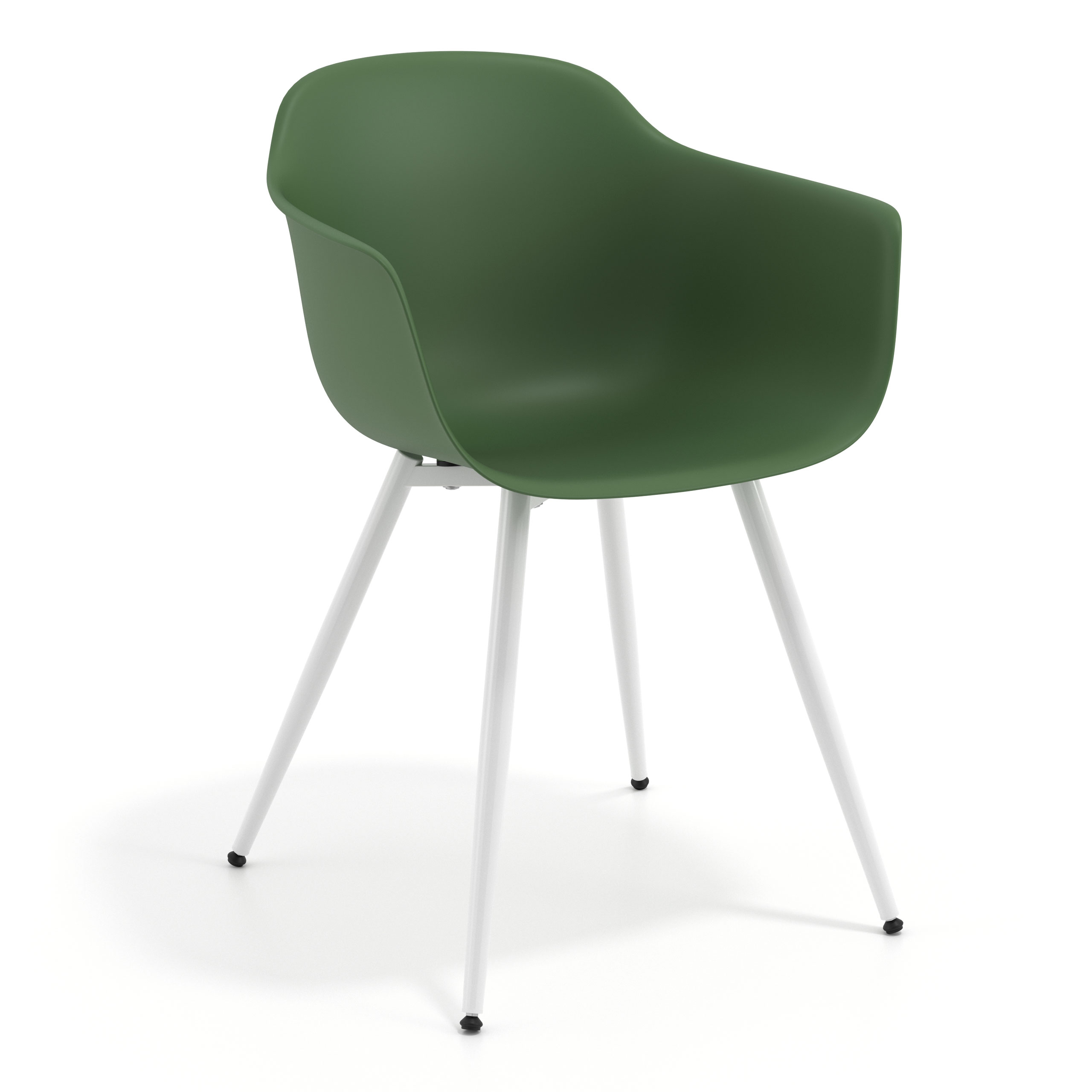 silla confidente verde elisa 4 patas plastico 1