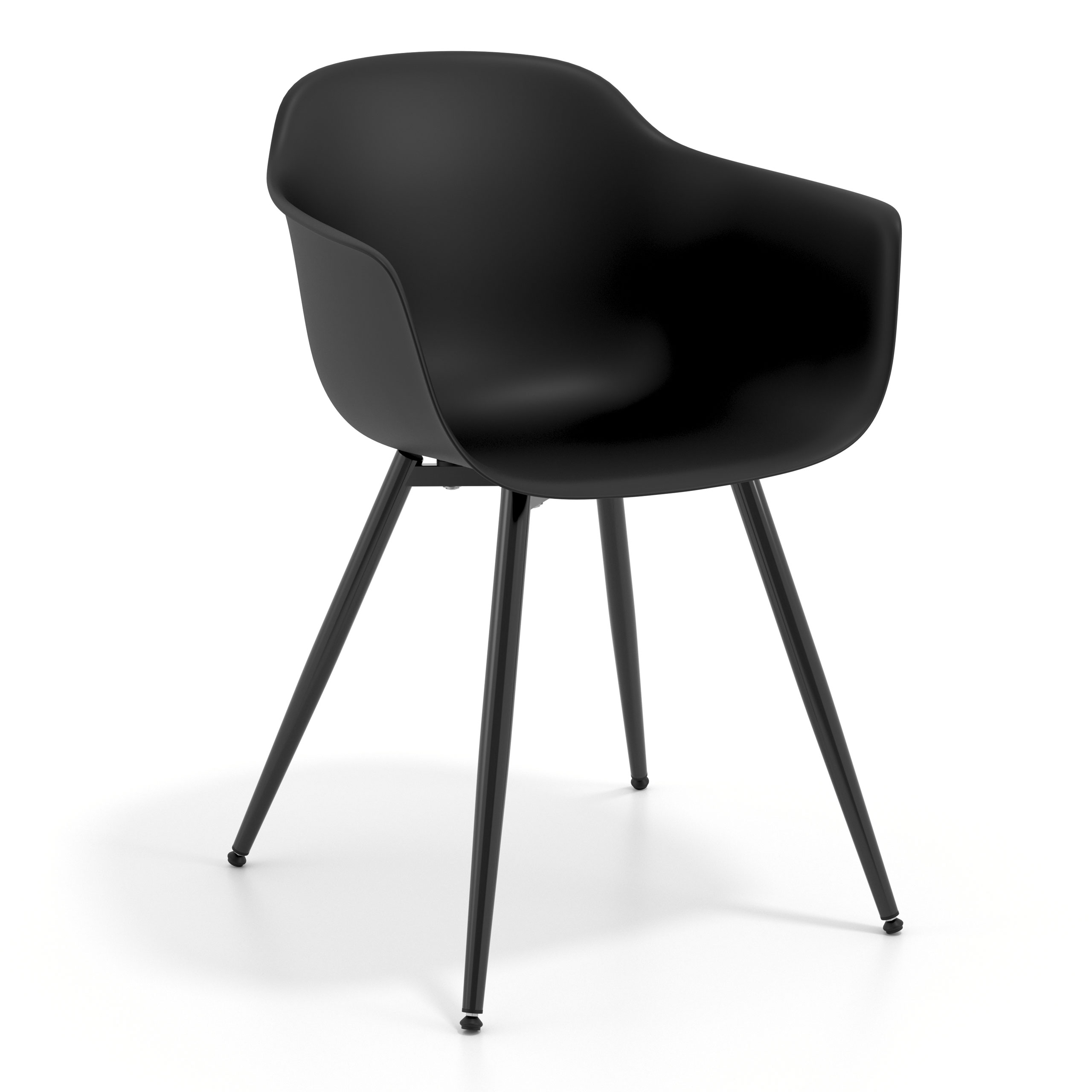 silla confidente negro elisa 4 patas plastico 1