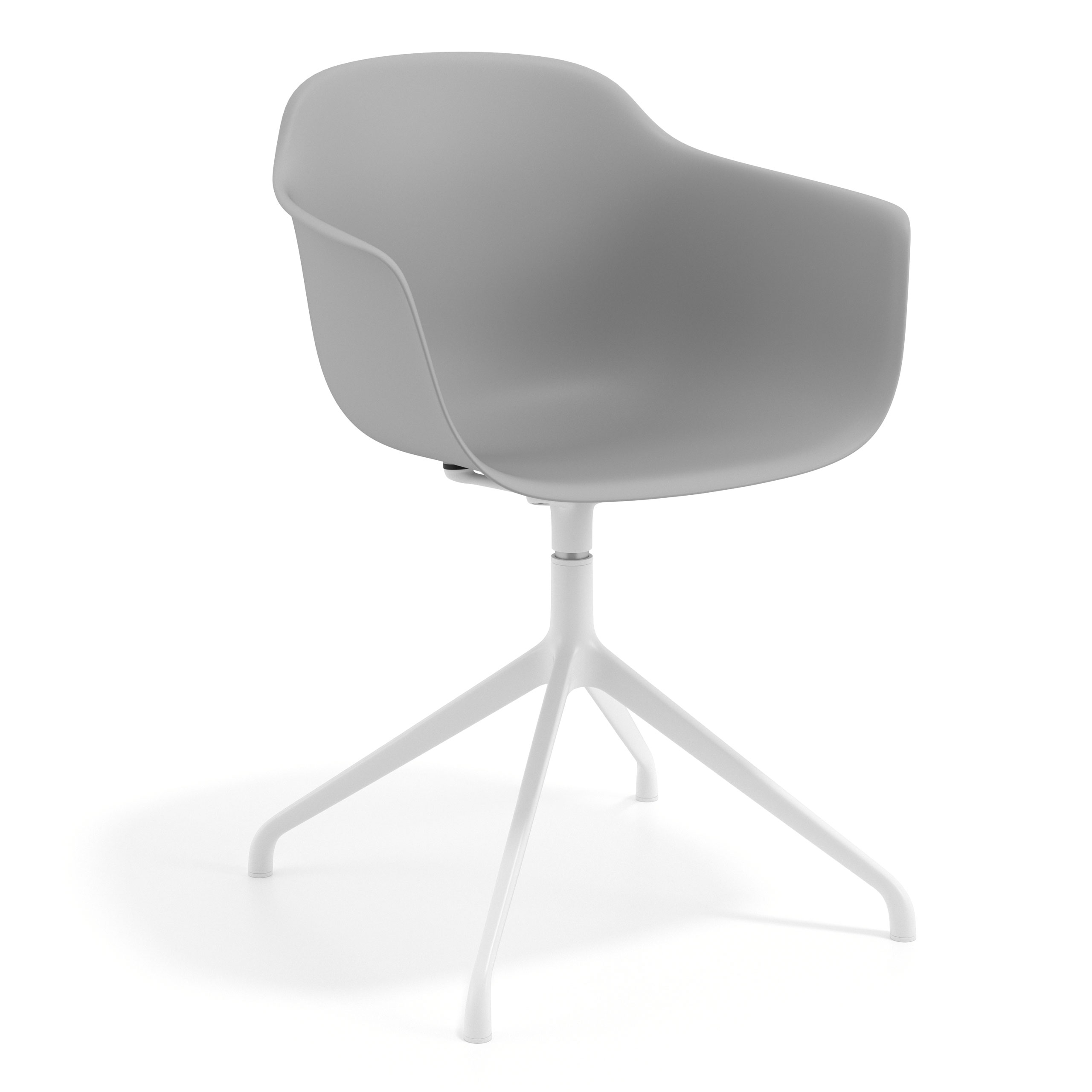 silla de reuniones gris elisa base piramide plastico 1