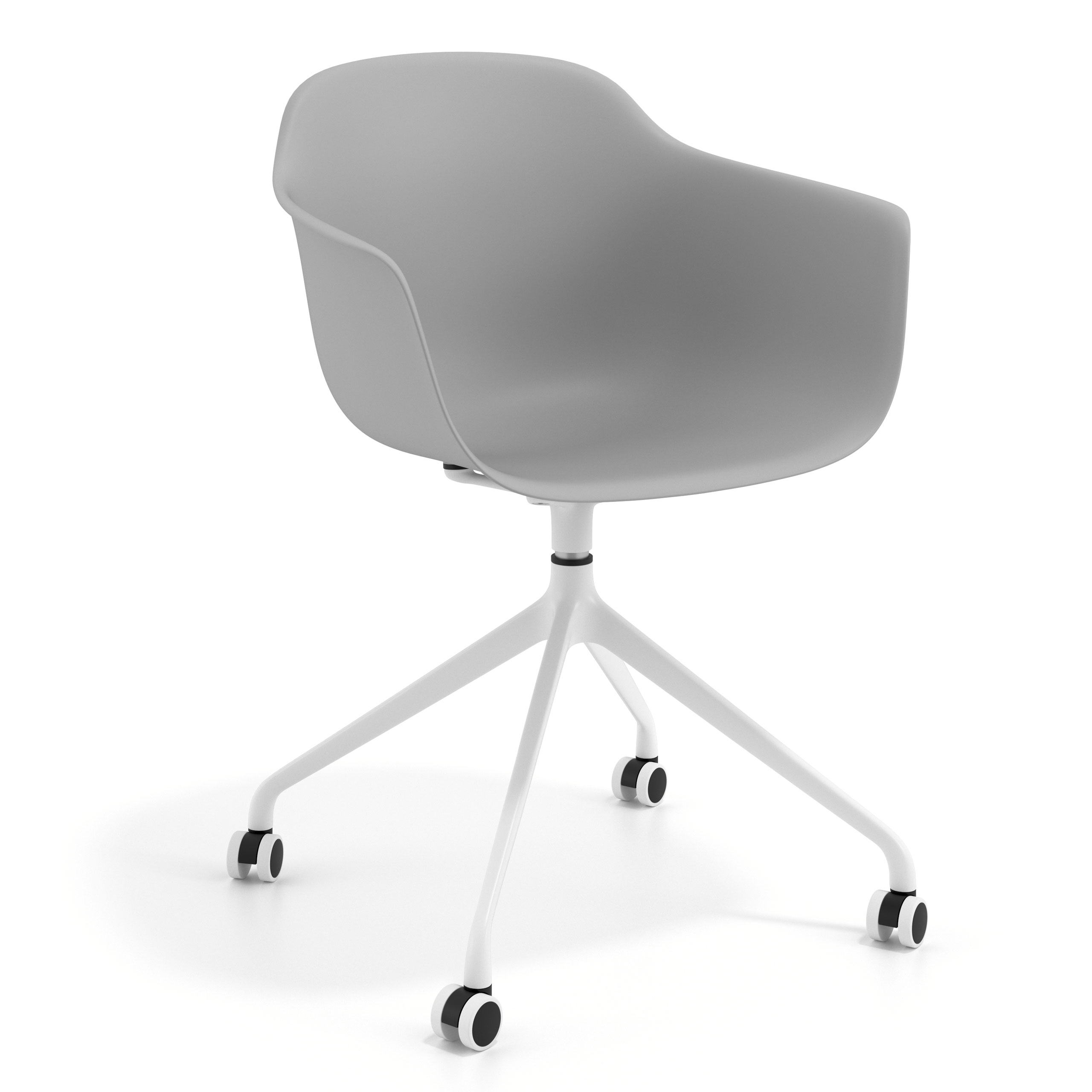 silla de reuniones gris elisa con ruedas plastico 1