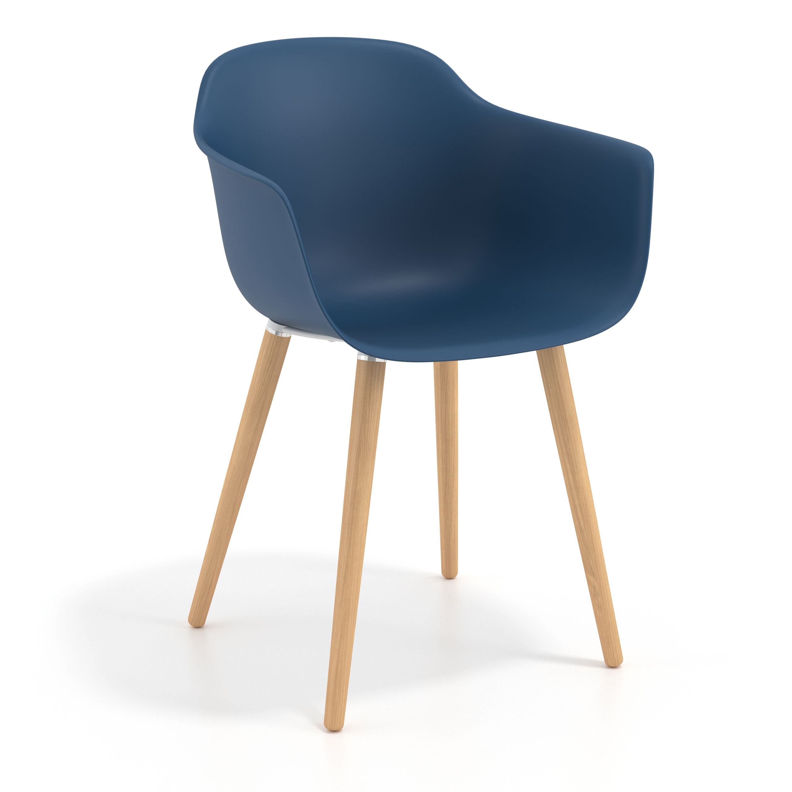 silla nordica azul elisa giratoria madera plastico 1