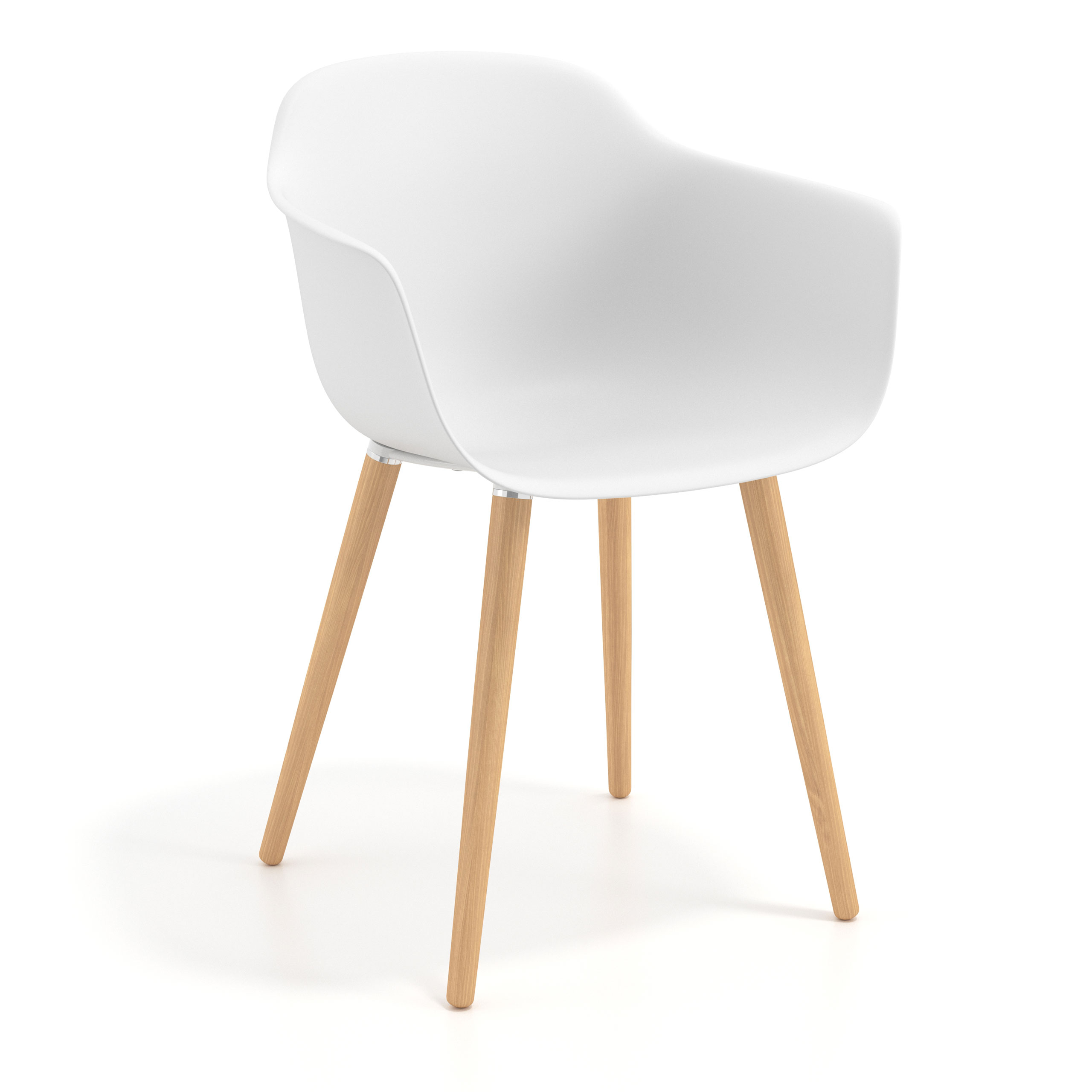 silla nordica blanco elisa giratoria madera plastico 1