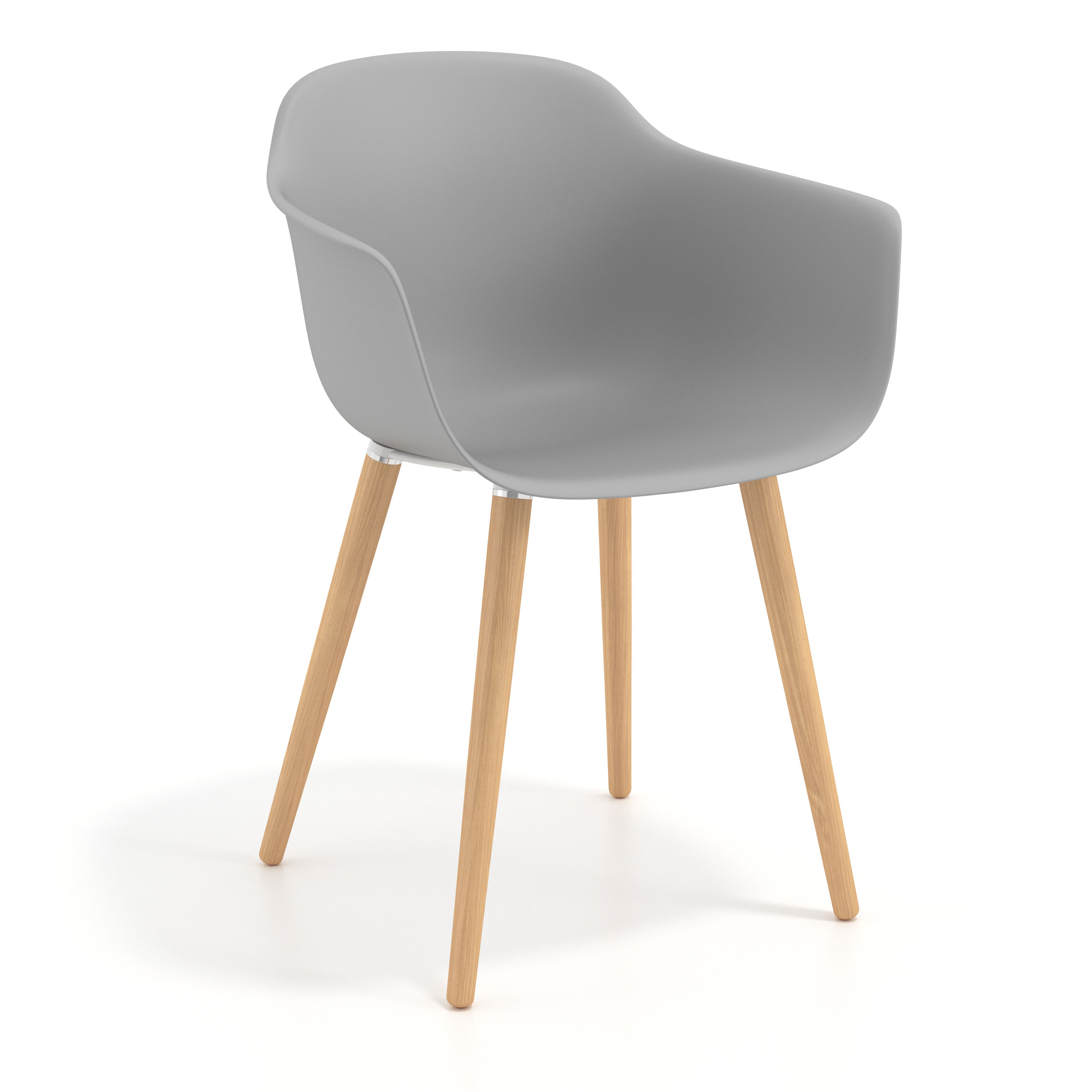 silla nordica gris elisa giratoria madera plastico 1