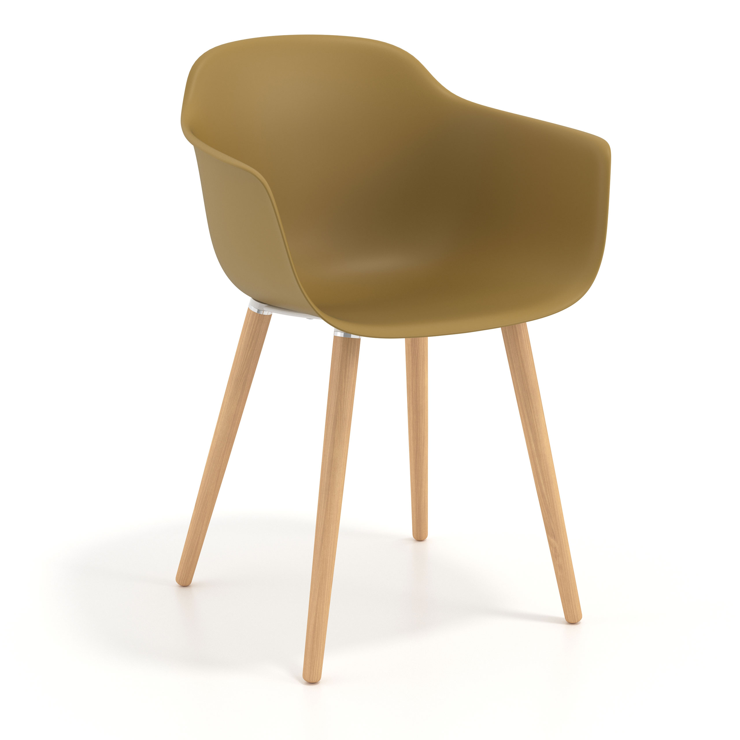 silla nordica amarillo elisa giratoria madera plastico 1