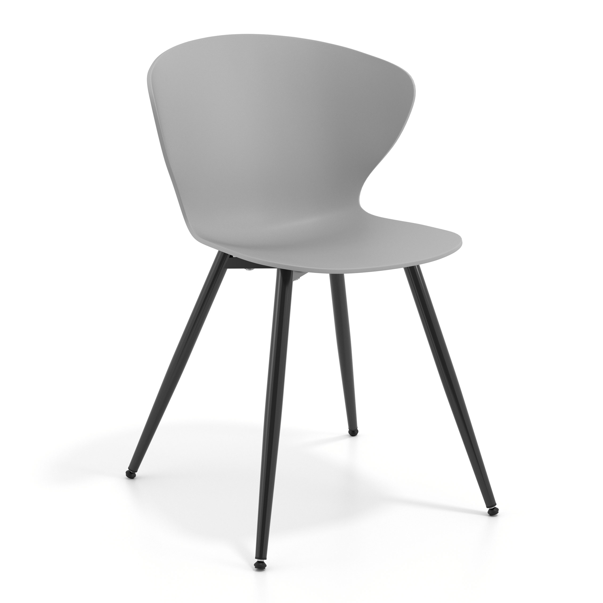 silla confidente gris wendy 4 patas plastico 1