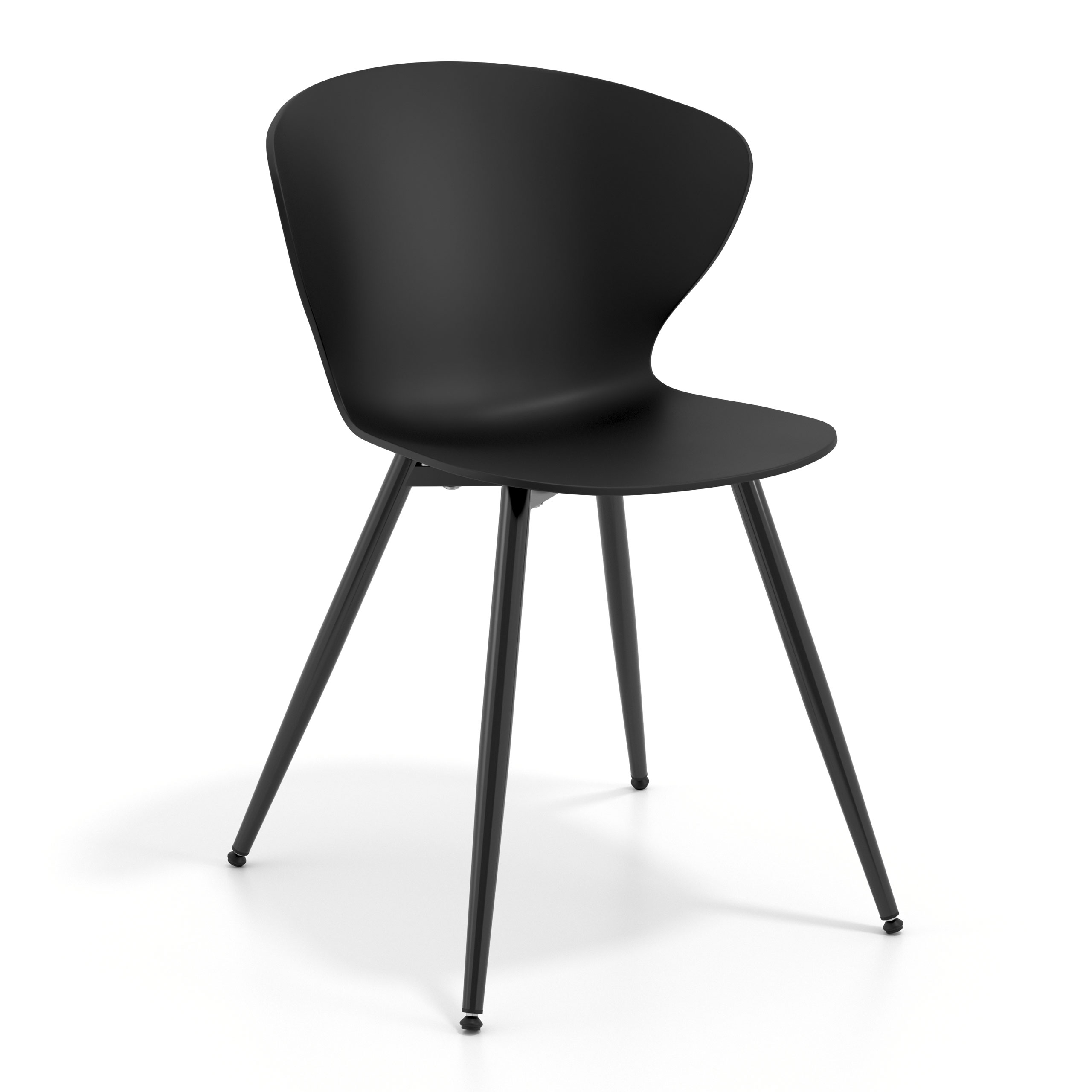 silla confidente negro wendy 4 patas plastico 1