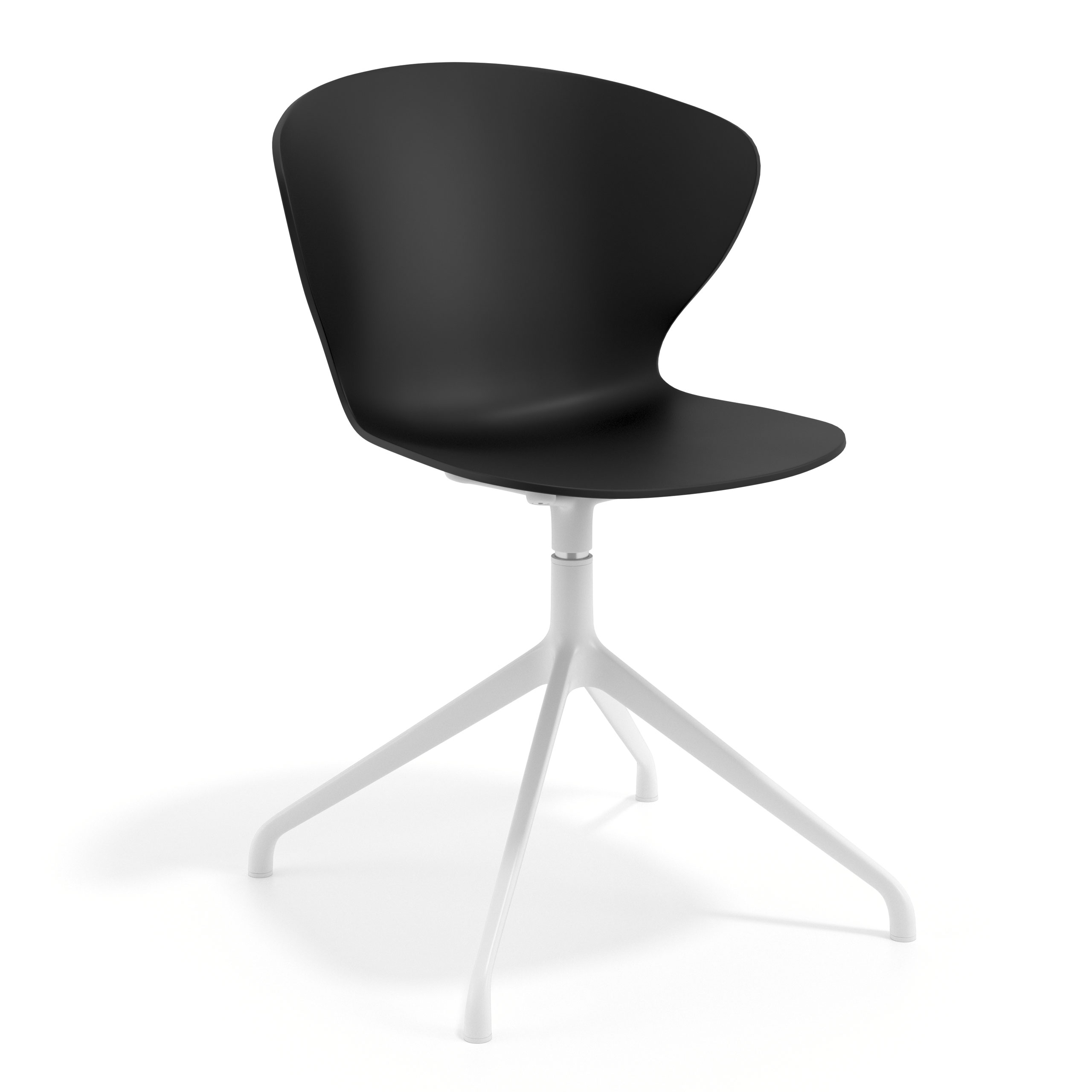 silla de reuniones negro wendy base piramide plastico 1