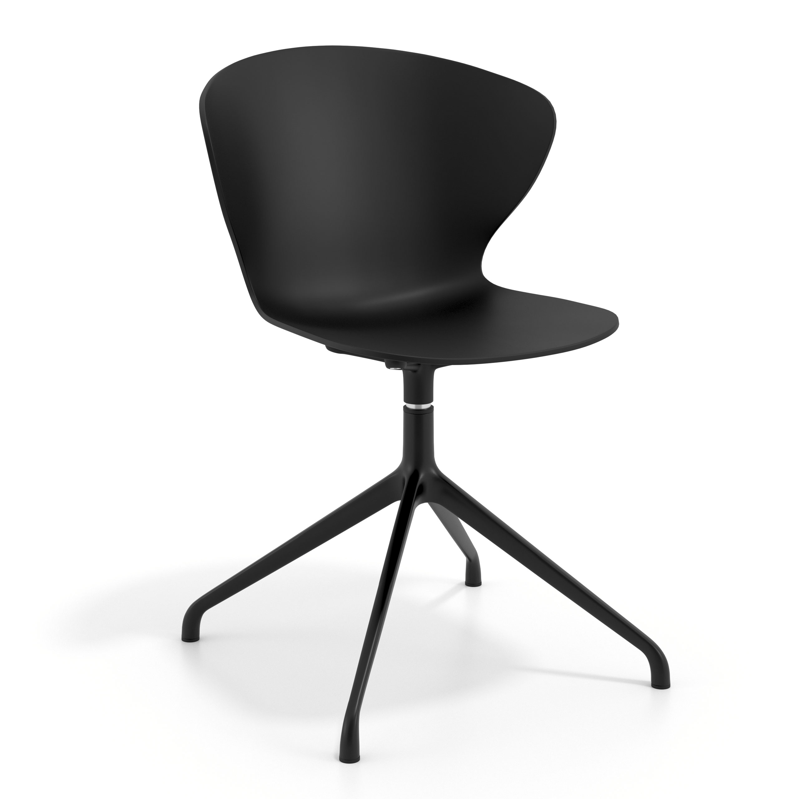 silla de reuniones negro wendy base piramide plastico 1