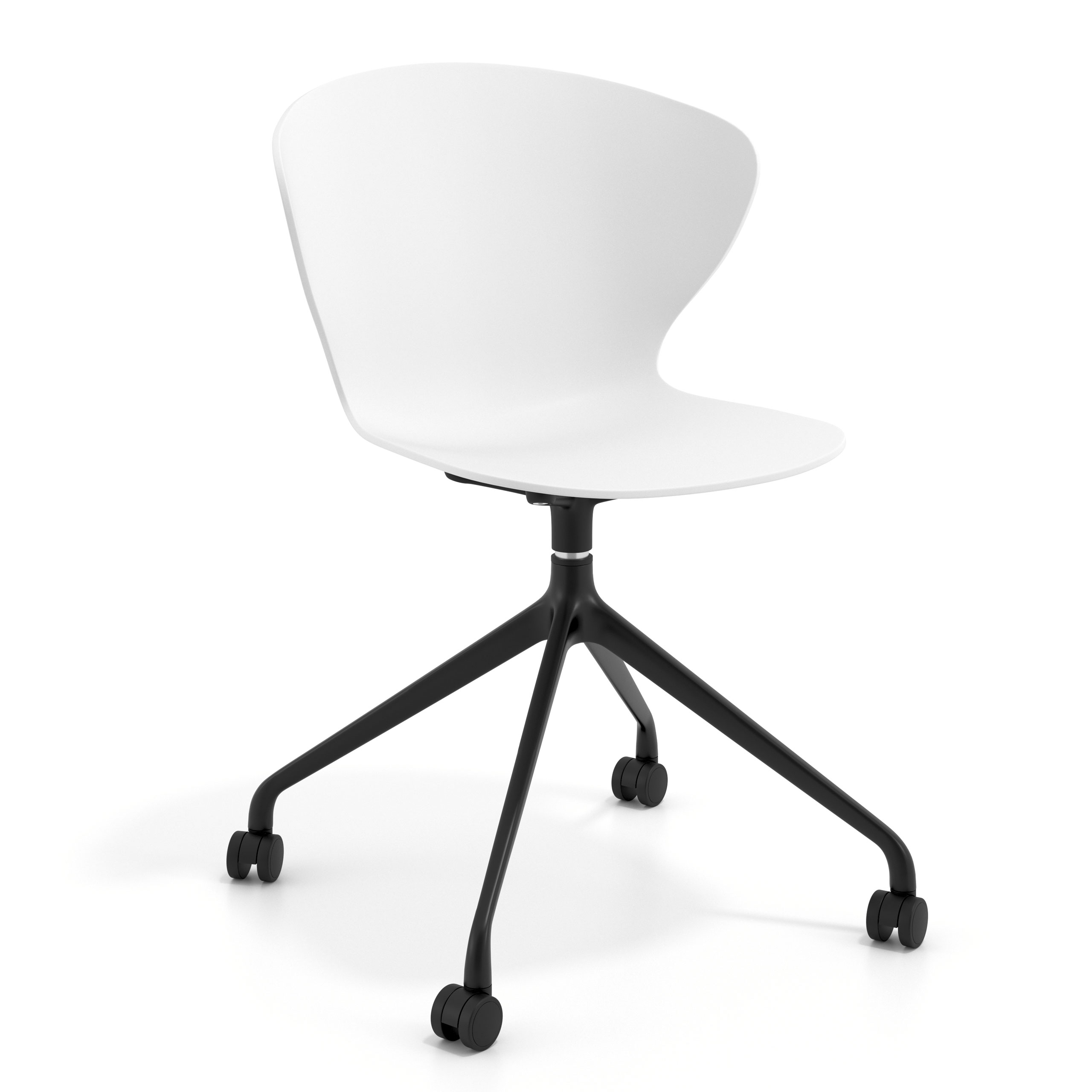silla de reuniones blanco wendy con ruedas plastico 1