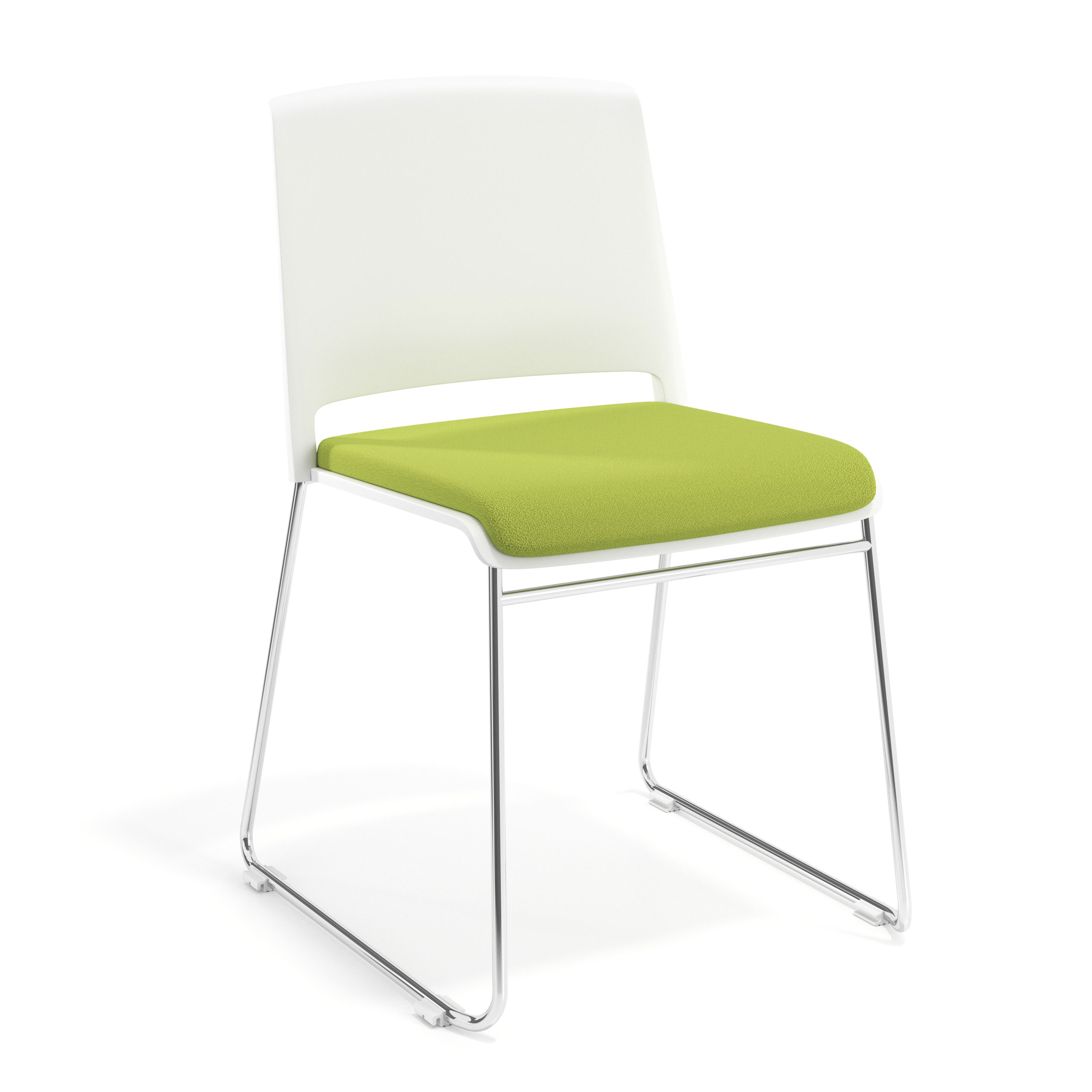 silla confidente verde lotus sin brazos tapizada tela 1