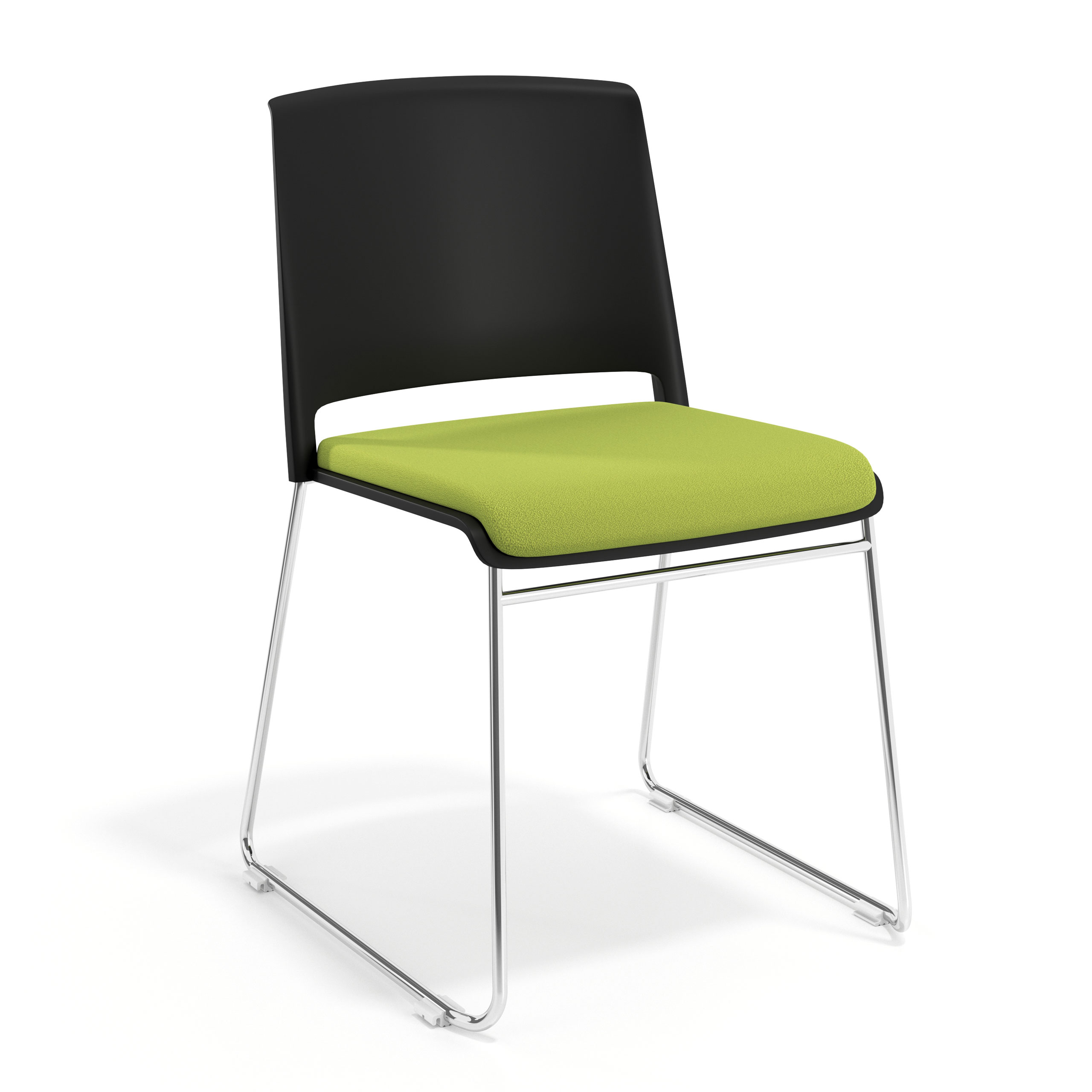 silla confidente verde lotus sin brazos tapizada tela 1