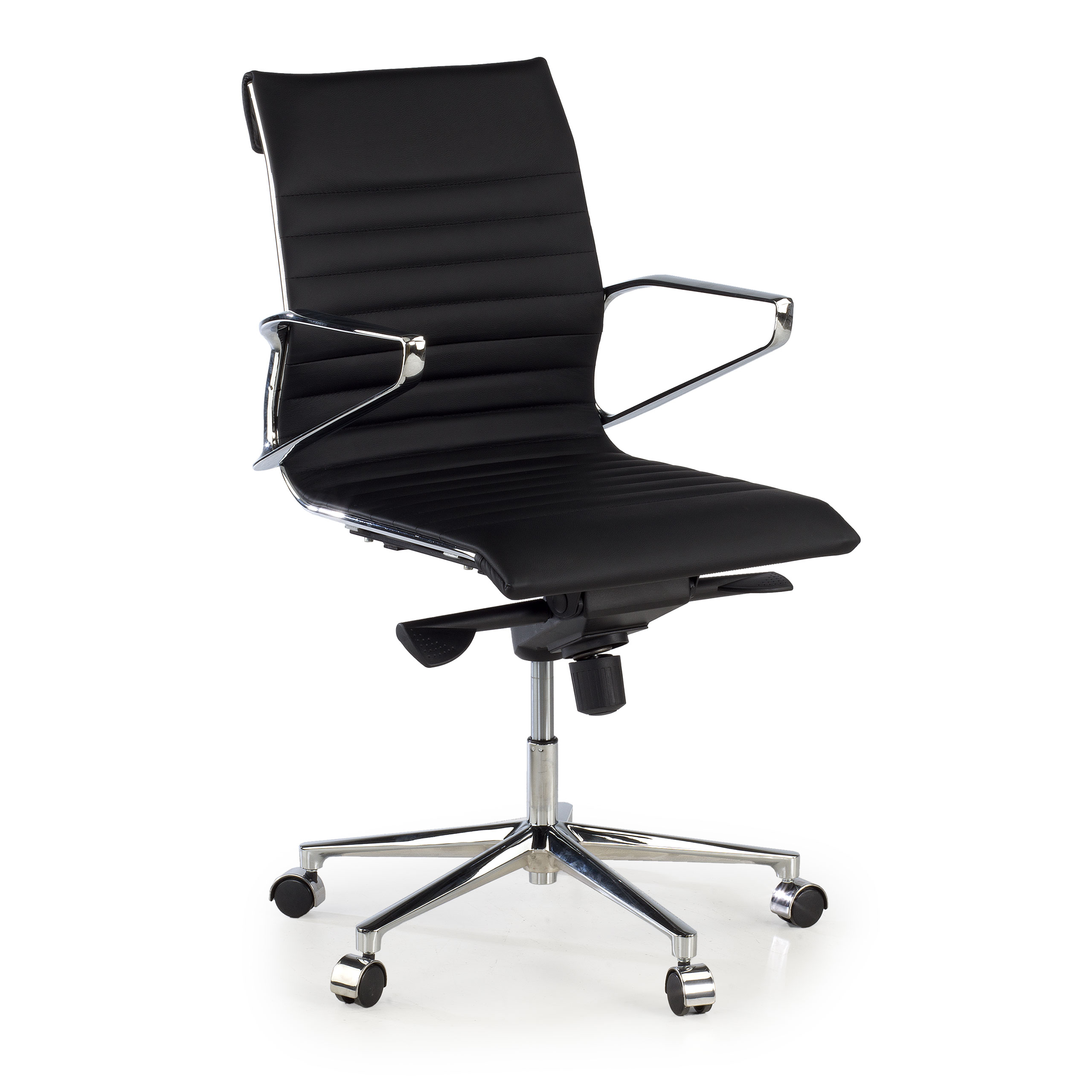 silla ejecutiva negro forli respaldo bajo piel natura piel natural 1