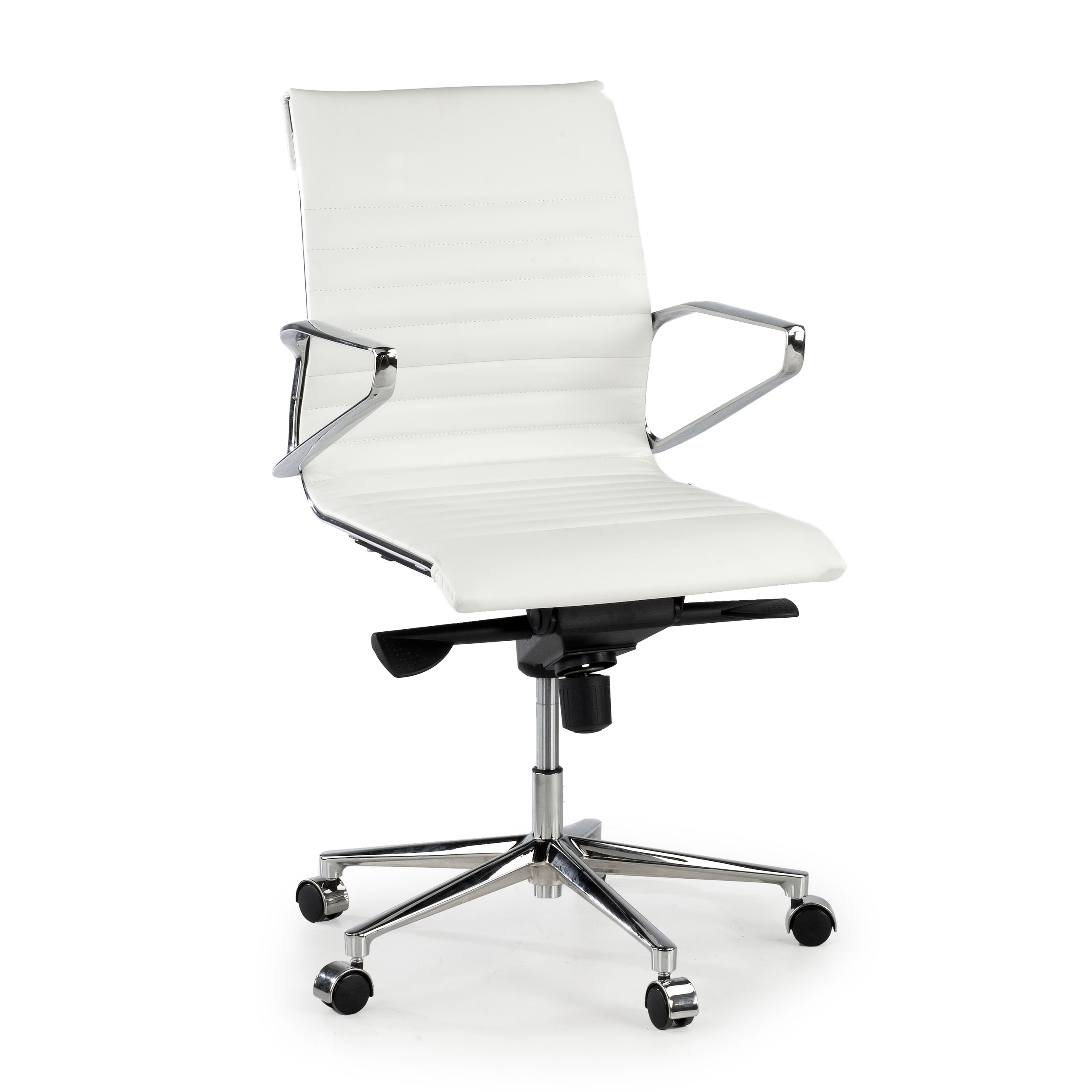silla ejecutiva blanco forli respaldo bajo piel natura piel natural 1