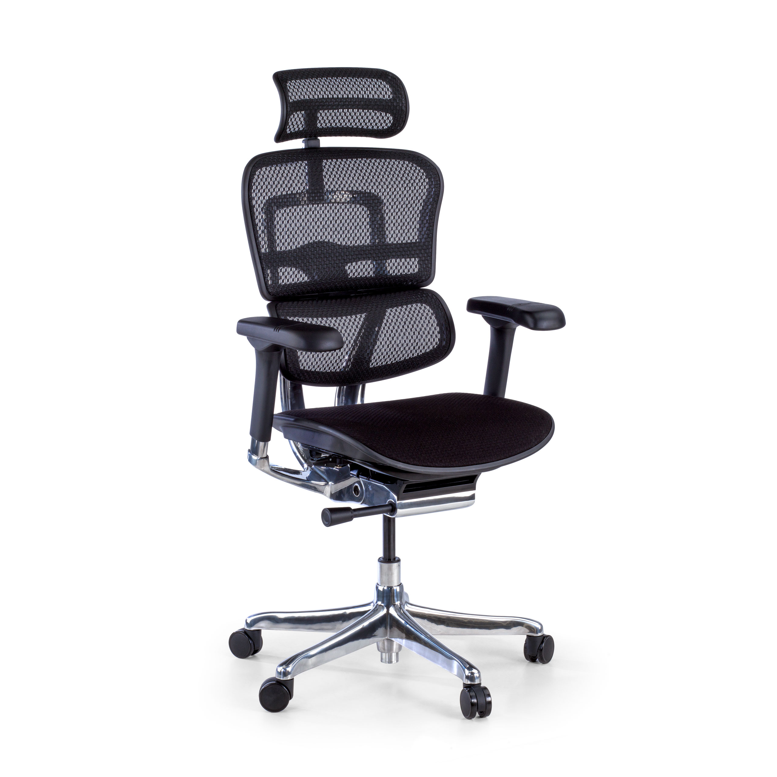 silla ergonomica negro ergohuman elite estructura negra asiento tapizado tela 1