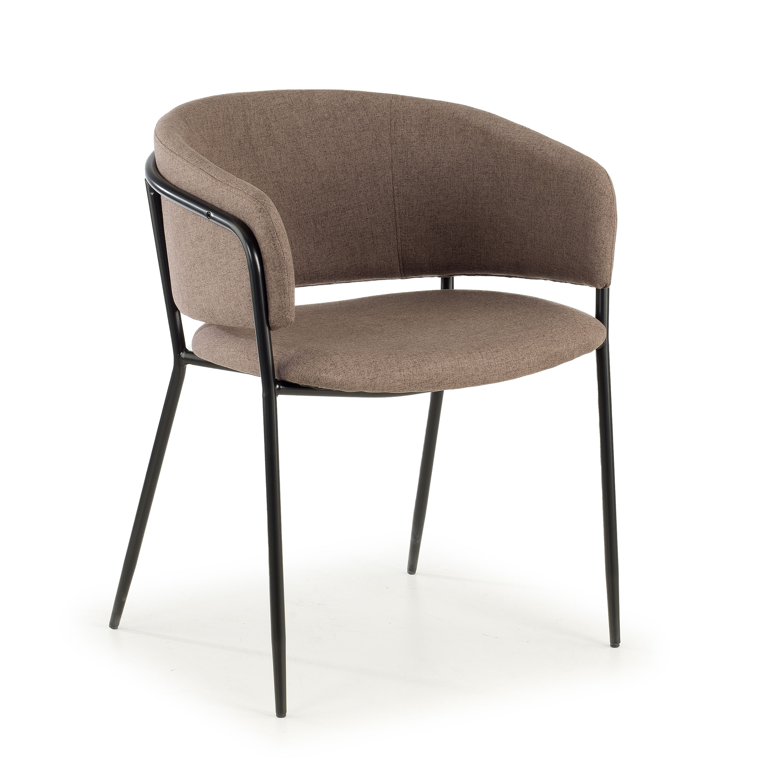 silla confidente marron sophie tela 1