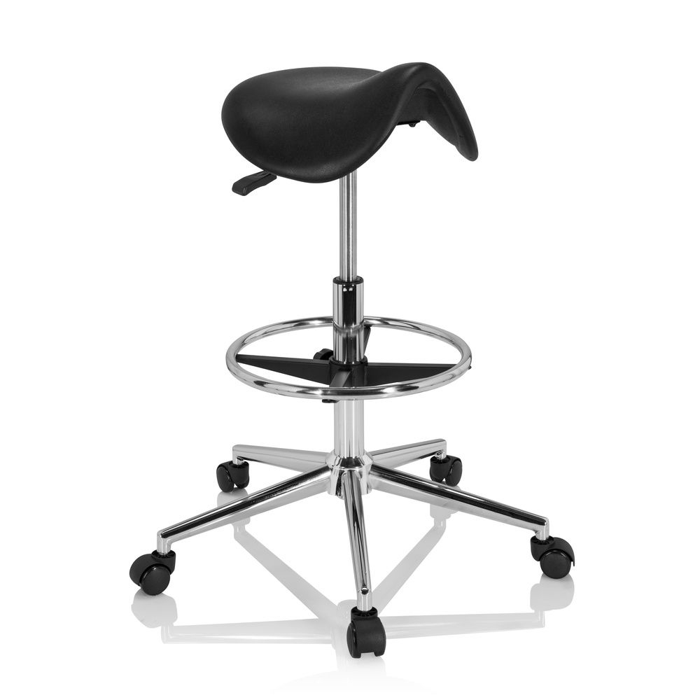 taburete de trabajo y laboratorio negro work 13 plastico 1