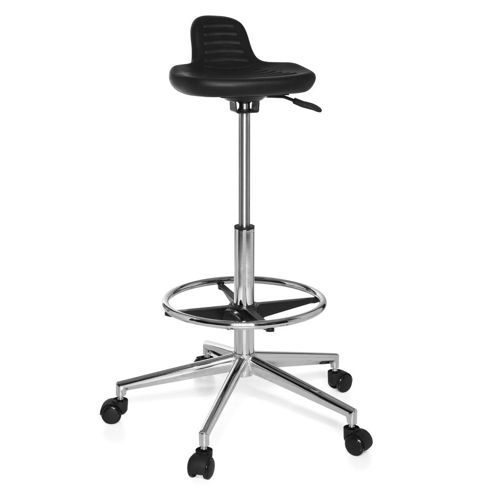 taburete de trabajo y laboratorio negro work 03 plastico 1